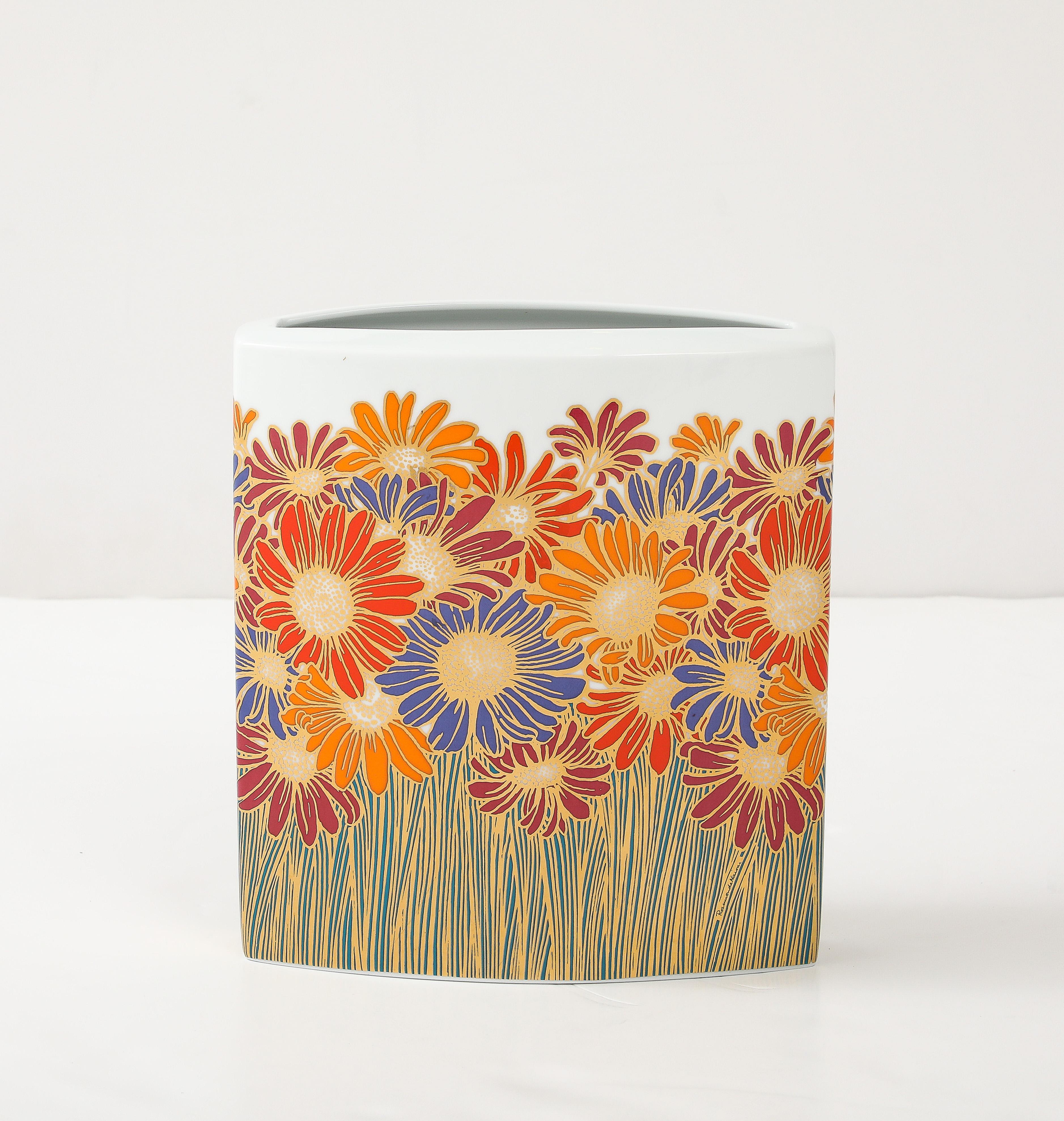 Rosenthal Blumenvase aus Porzellan, 1960er Jahre im Angebot 7