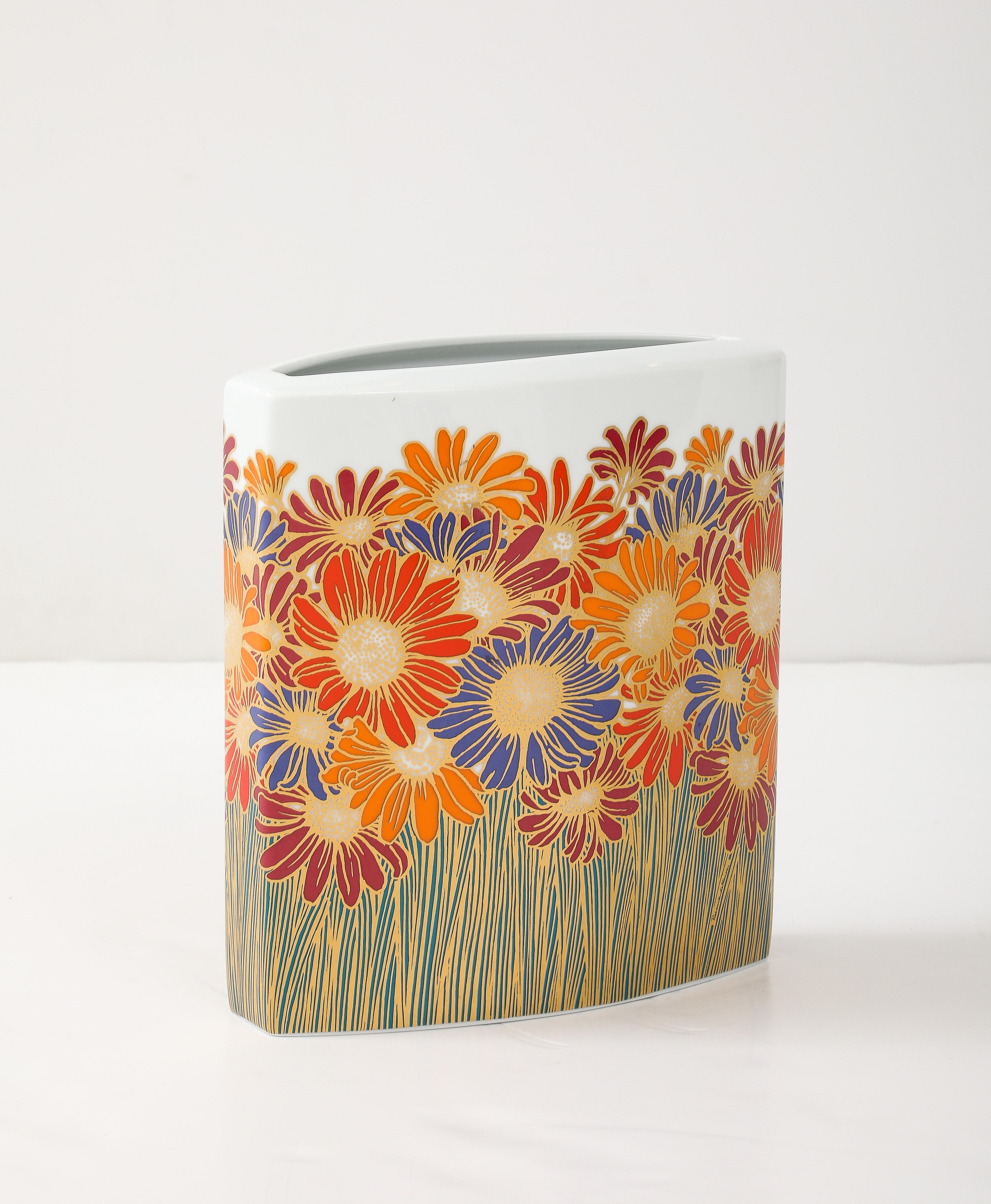 Rosenthal Blumenvase aus Porzellan, 1960er Jahre im Angebot 8