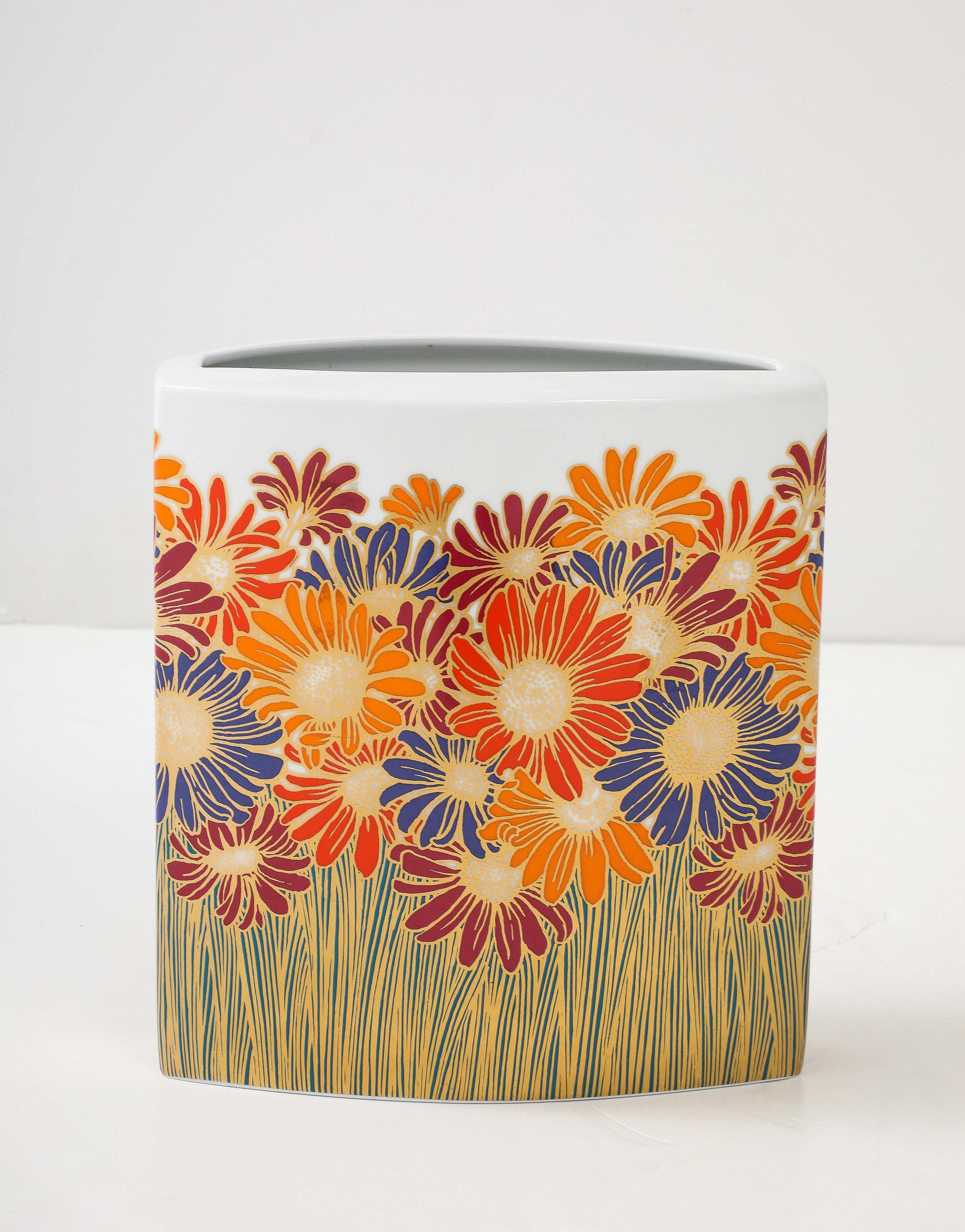 Rosenthal Blumenvase aus Porzellan, 1960er Jahre im Angebot 10