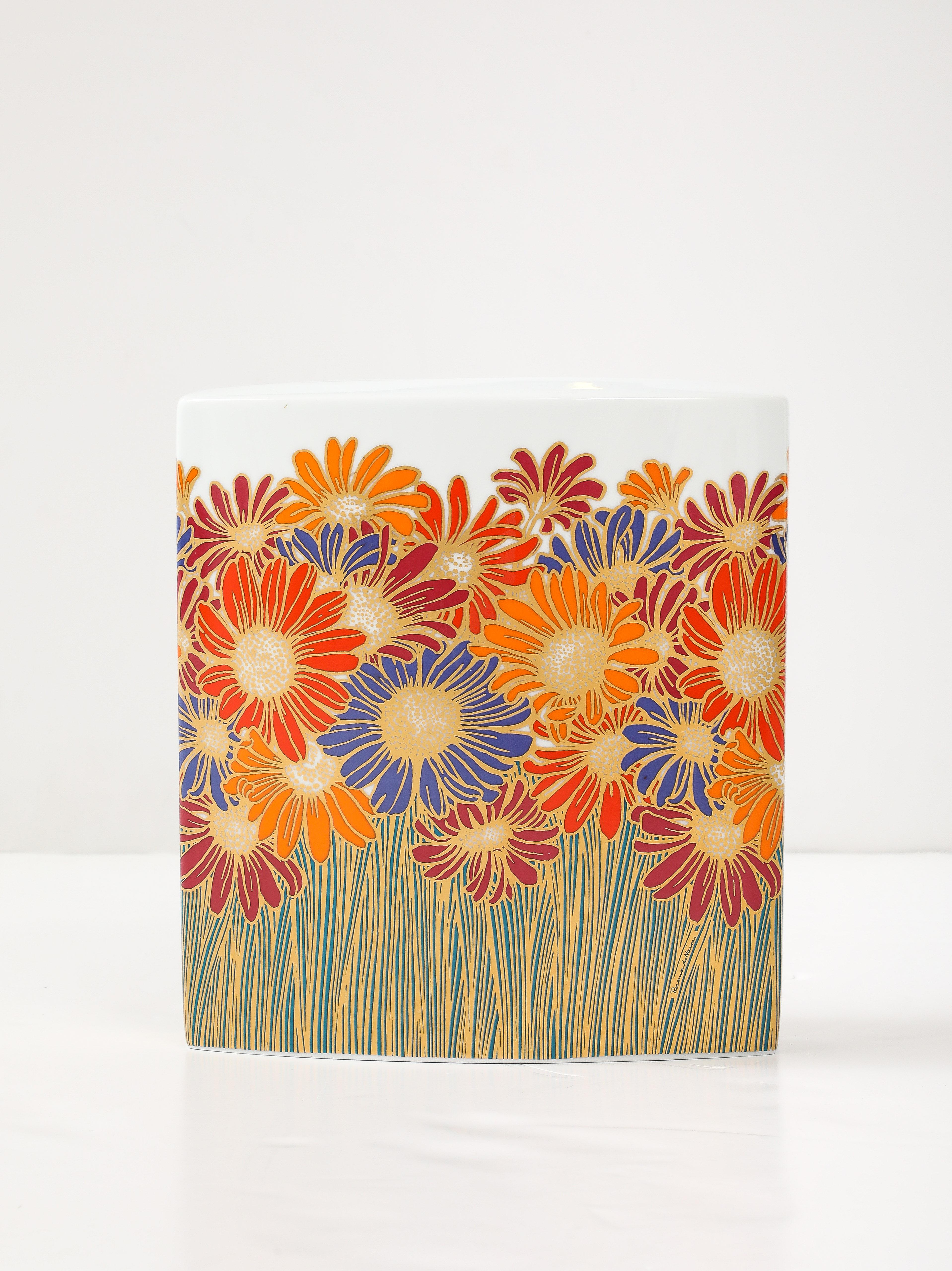 Rosenthal Blumenvase aus Porzellan, 1960er Jahre (Deutsch) im Angebot