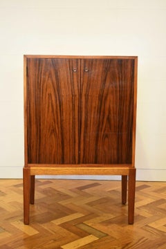 1960s Rosewood and Walnut Record Cabinet