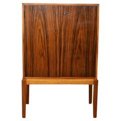 1960s Rosewood and Walnut Record Cabinet