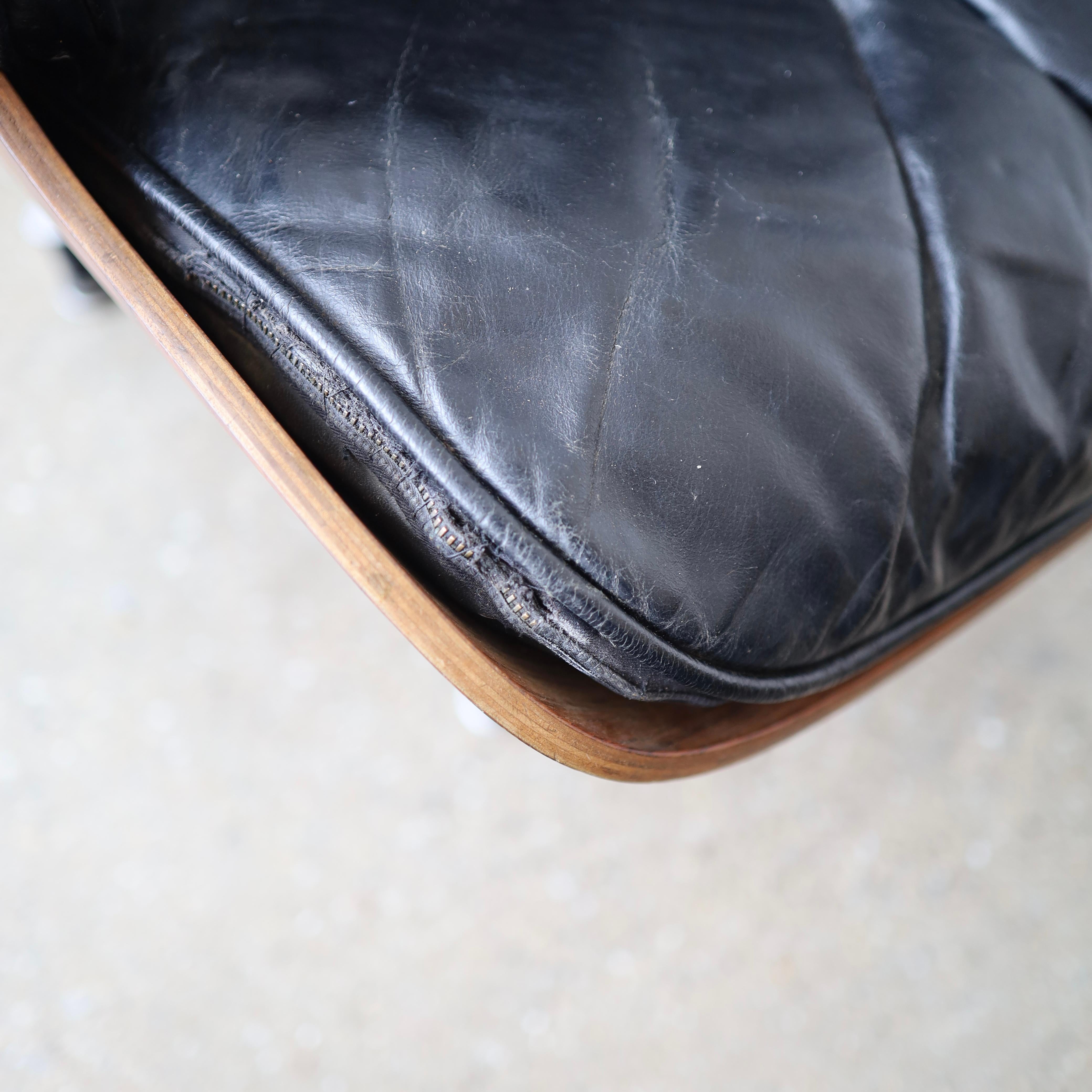 1960s Rosewood Eames Chair + Ottoman For Sale 3
