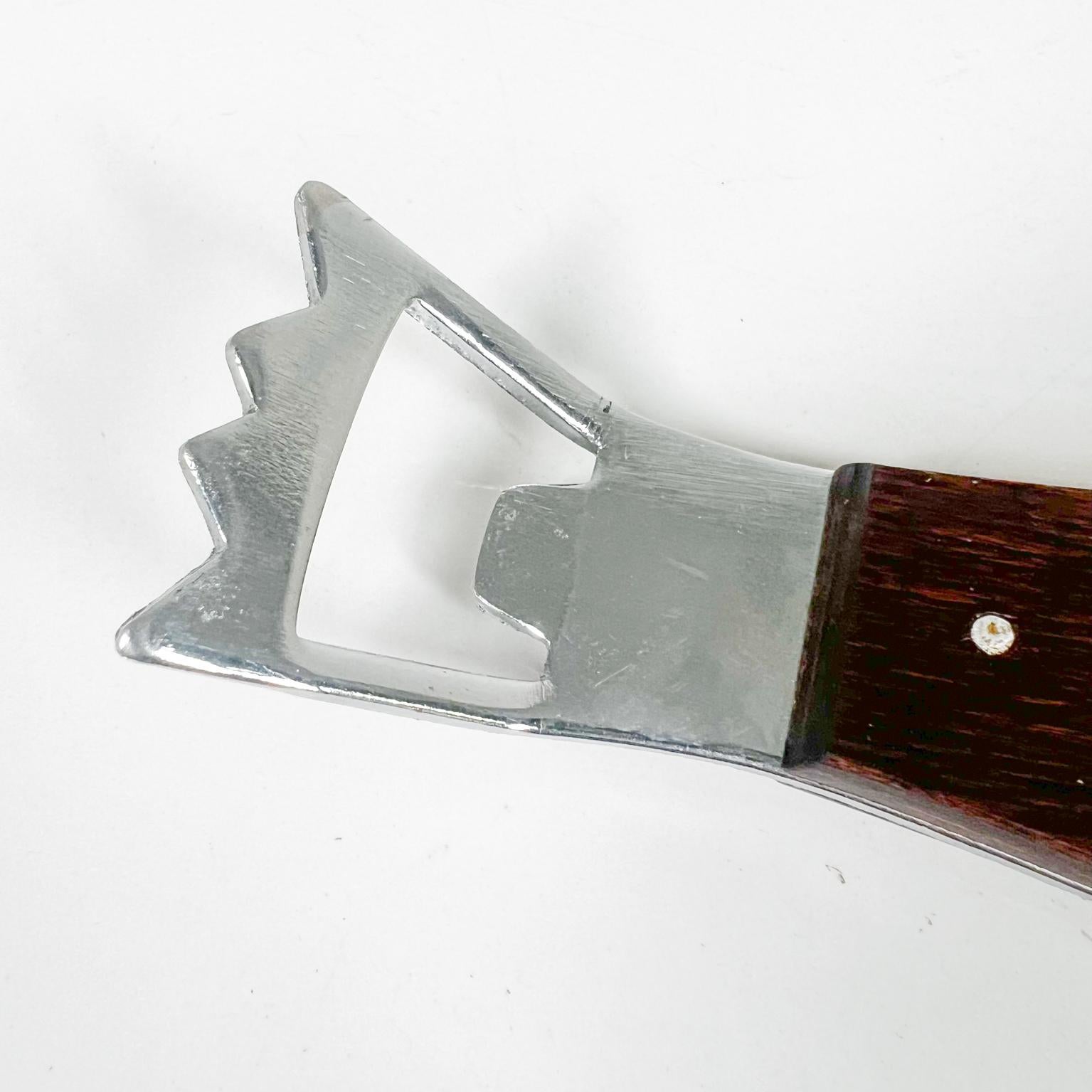 1960s Rosewood Fish Bottle Opener Style of Carl Auböck In Good Condition In Chula Vista, CA