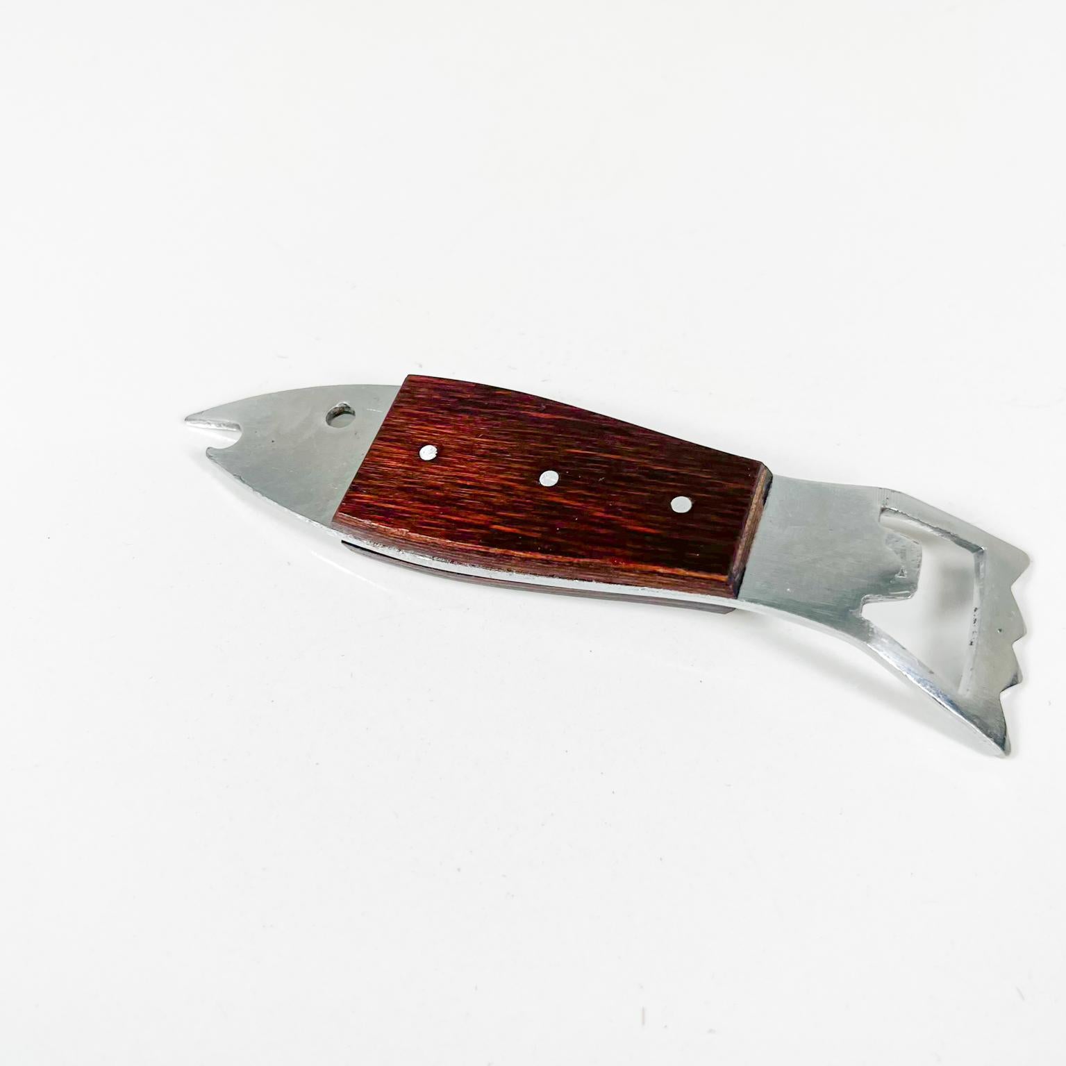 Mid-20th Century 1960s Rosewood Fish Bottle Opener Style of Carl Auböck