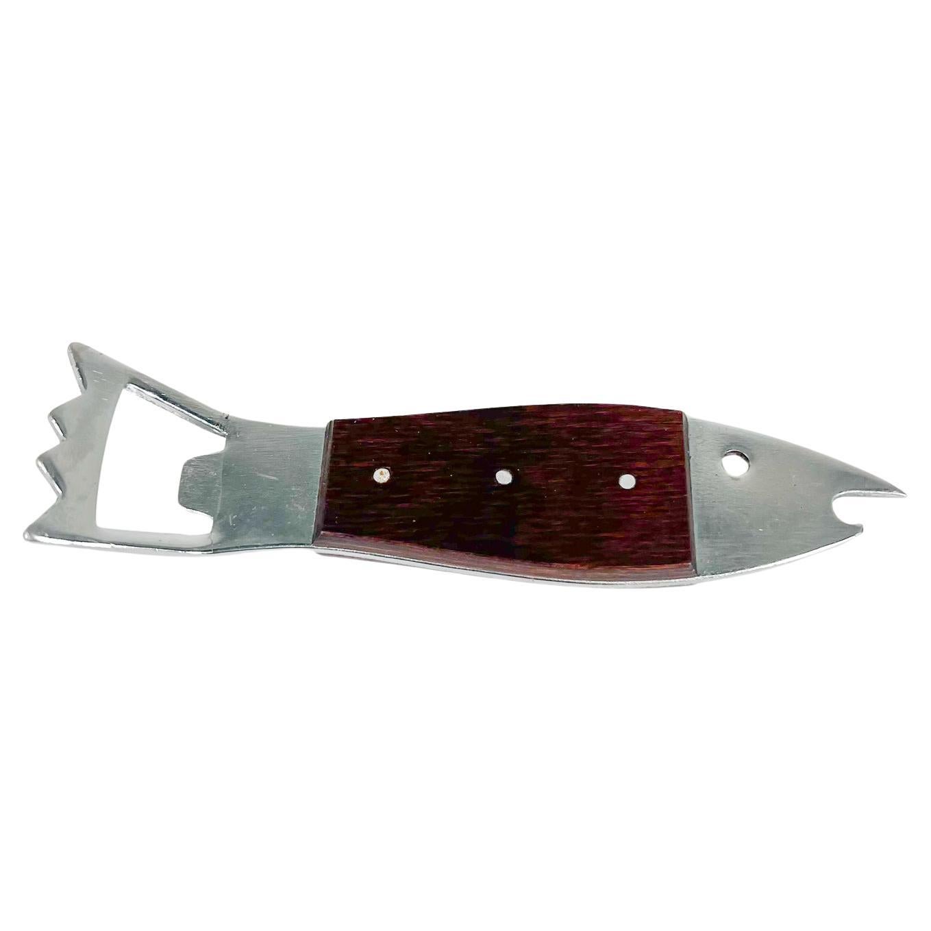 1960s Rosewood Fish Bottle Opener Style of Carl Auböck