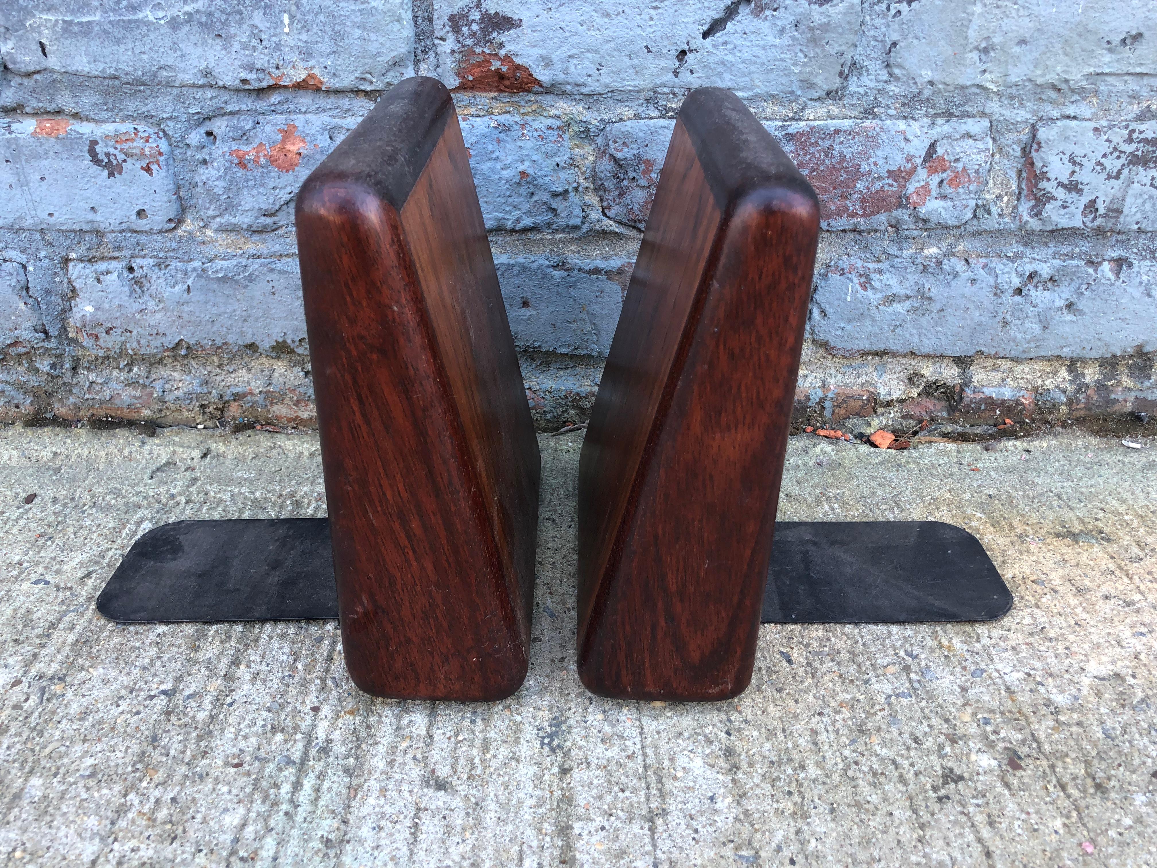 20th Century 1960s Danish Modern Style Rosewood Modern Bookends