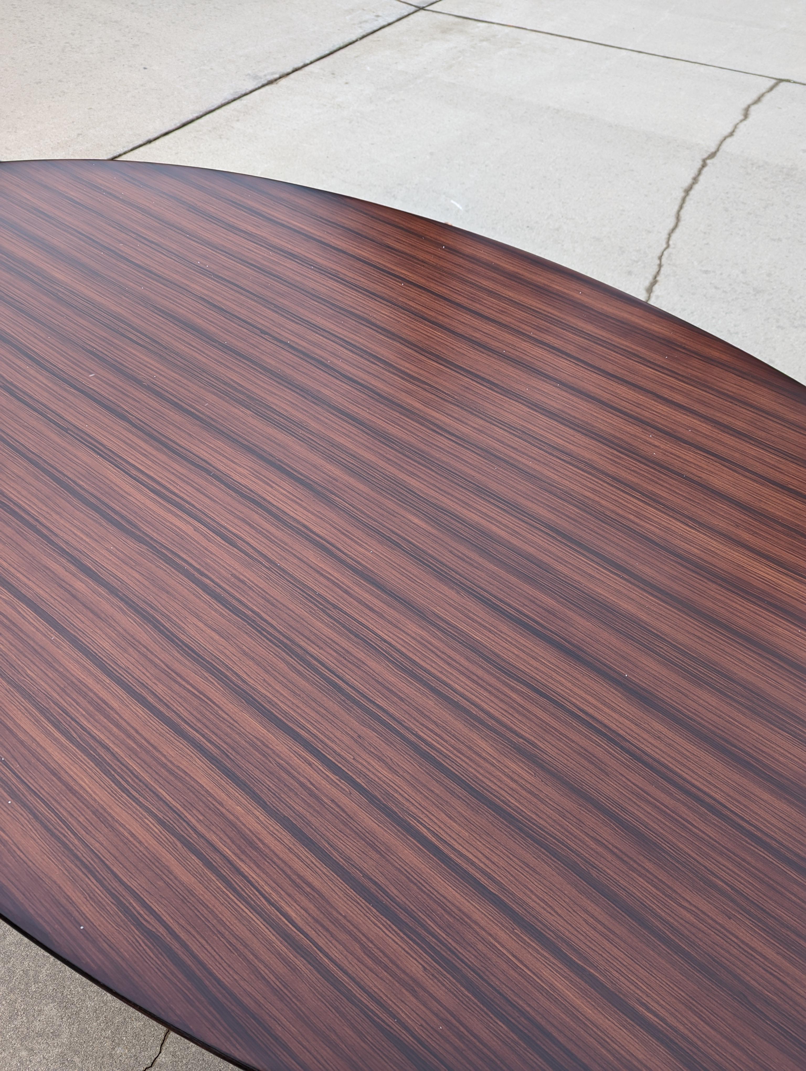 1960s Rosewood Oval Table in the Style of Florence Knoll 7