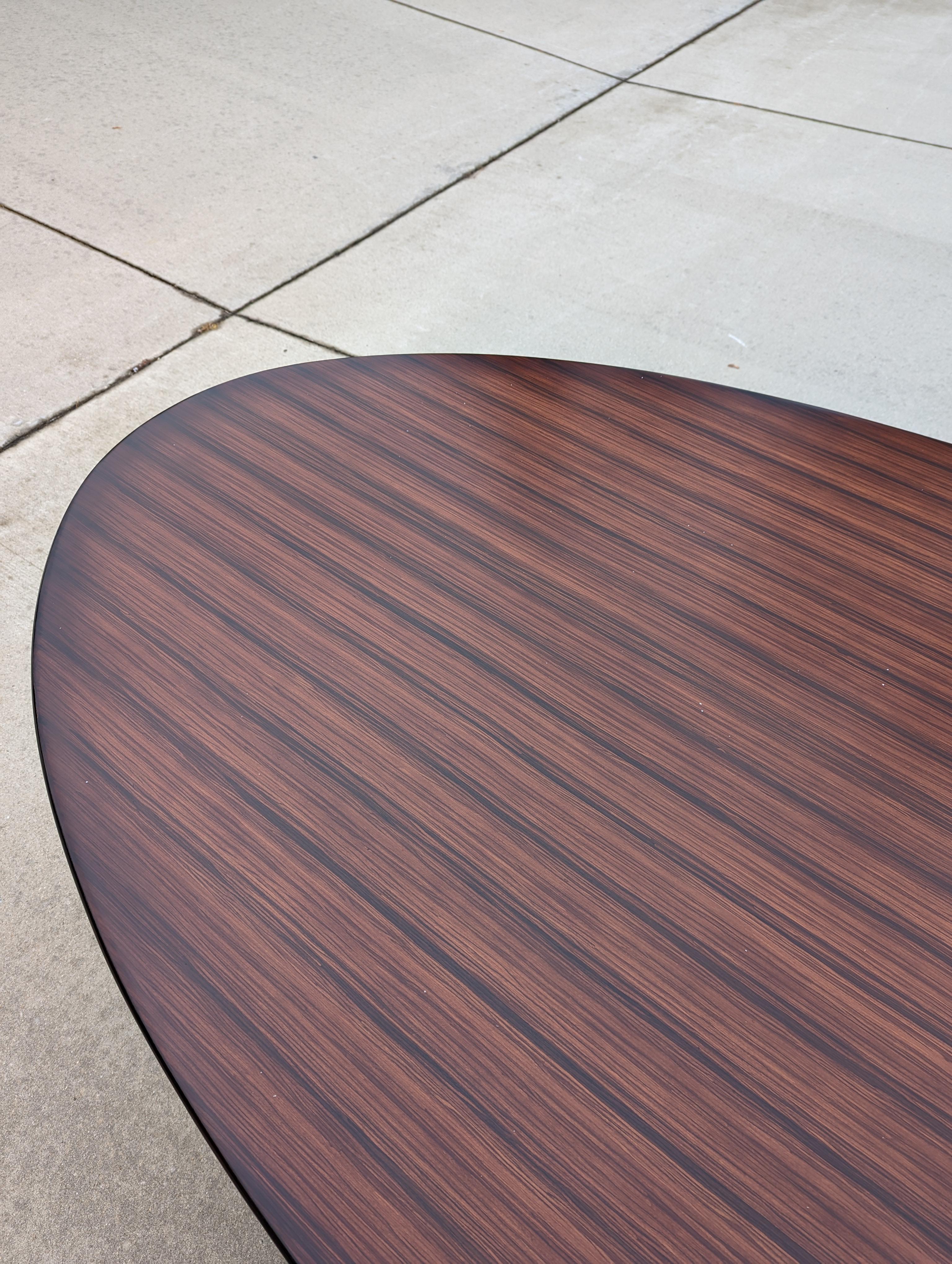 1960s Rosewood Oval Table in the Style of Florence Knoll 8
