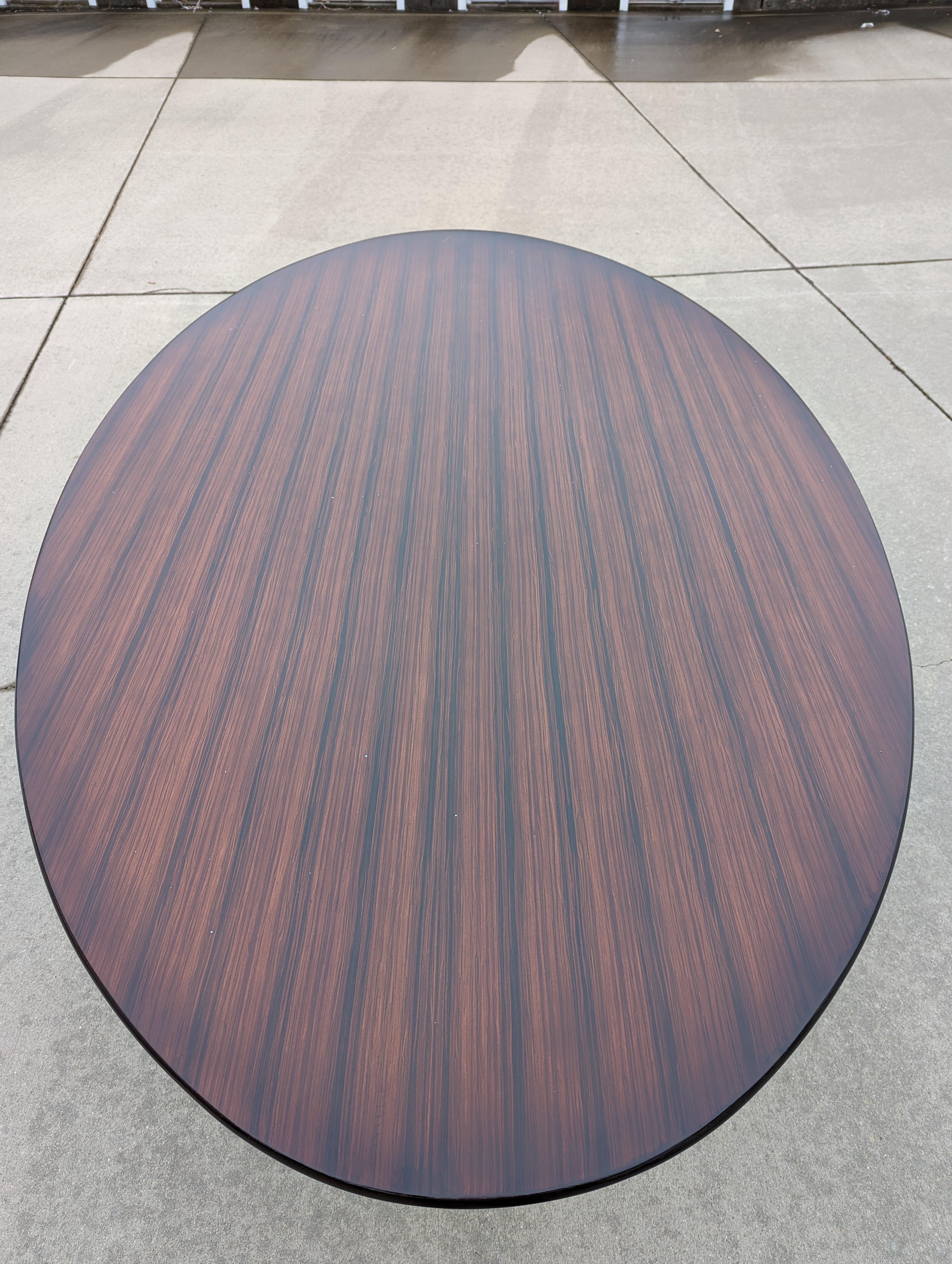 1960s Rosewood Oval Table in the Style of Florence Knoll 10