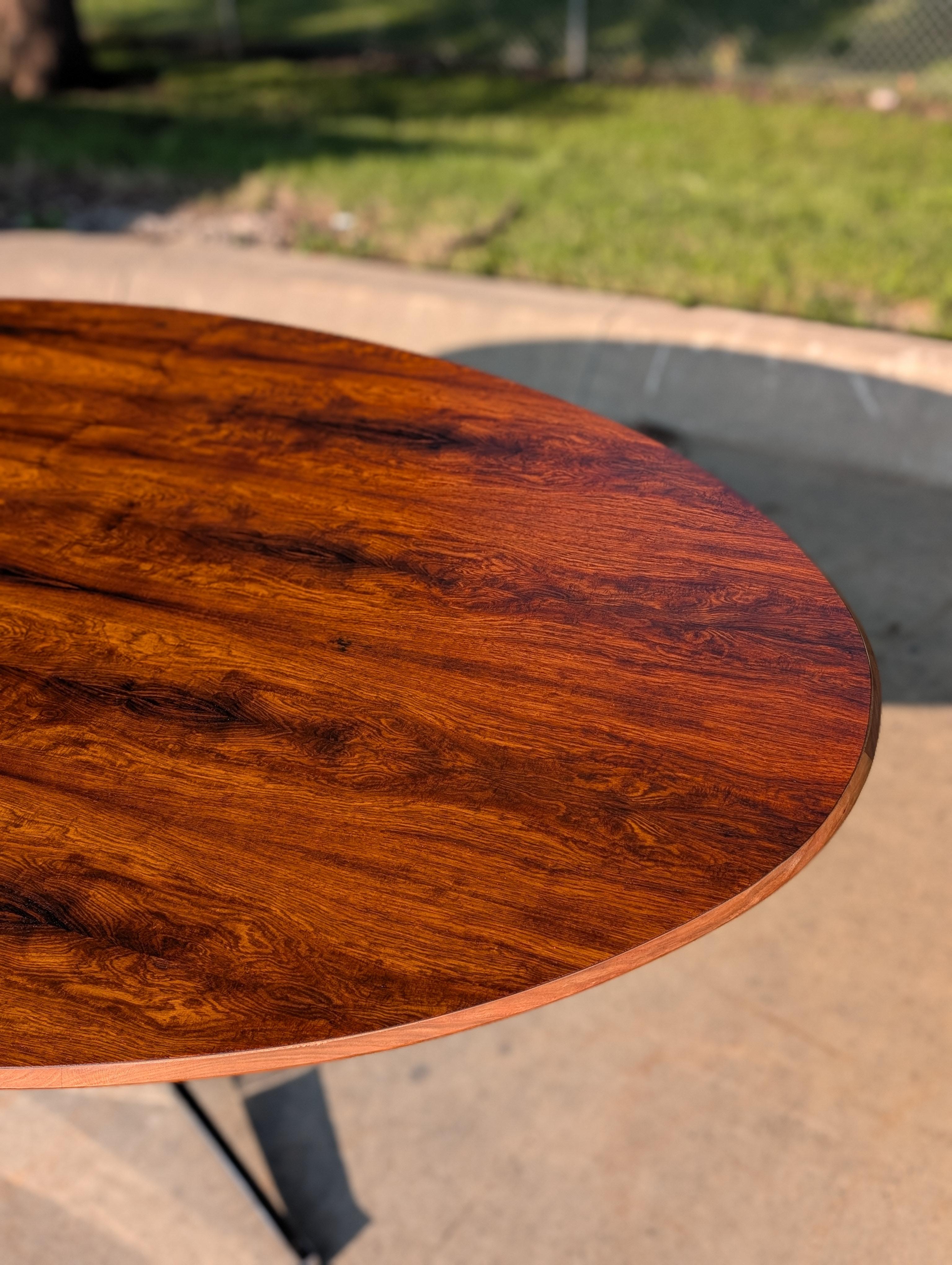1960s Rosewood Oval Table in the Style of Florence Knoll For Sale 2