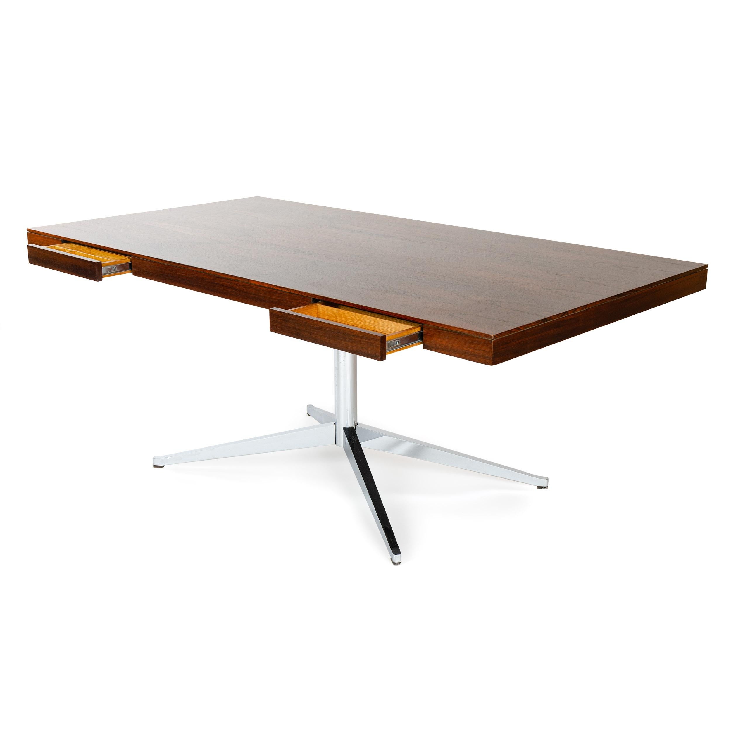 American 1960s Rosewood Partners Desk by Florence Knoll