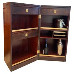 1960s Rosewood Rare Foldout Drinks Bar & Cabinet By Dyrlund