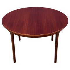Mesa de comedor redonda extensible de palisandro de los años 60, de Mclntosh