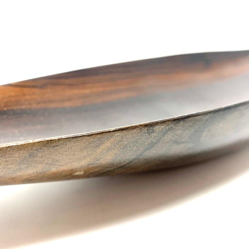 Carved 1960s, Rosewood Sculptural Bowl in the Style of Emil Milan 