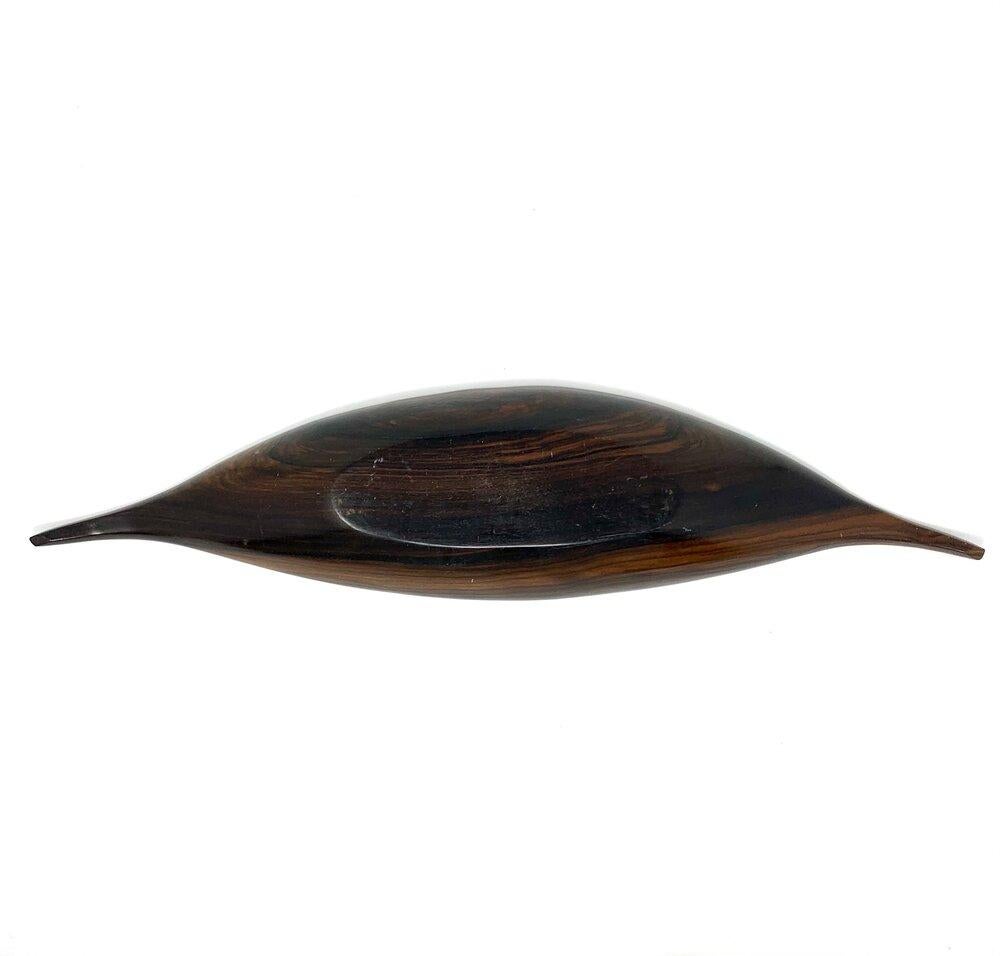 1960s, Rosewood Sculptural Bowl in the Style of Emil Milan 
