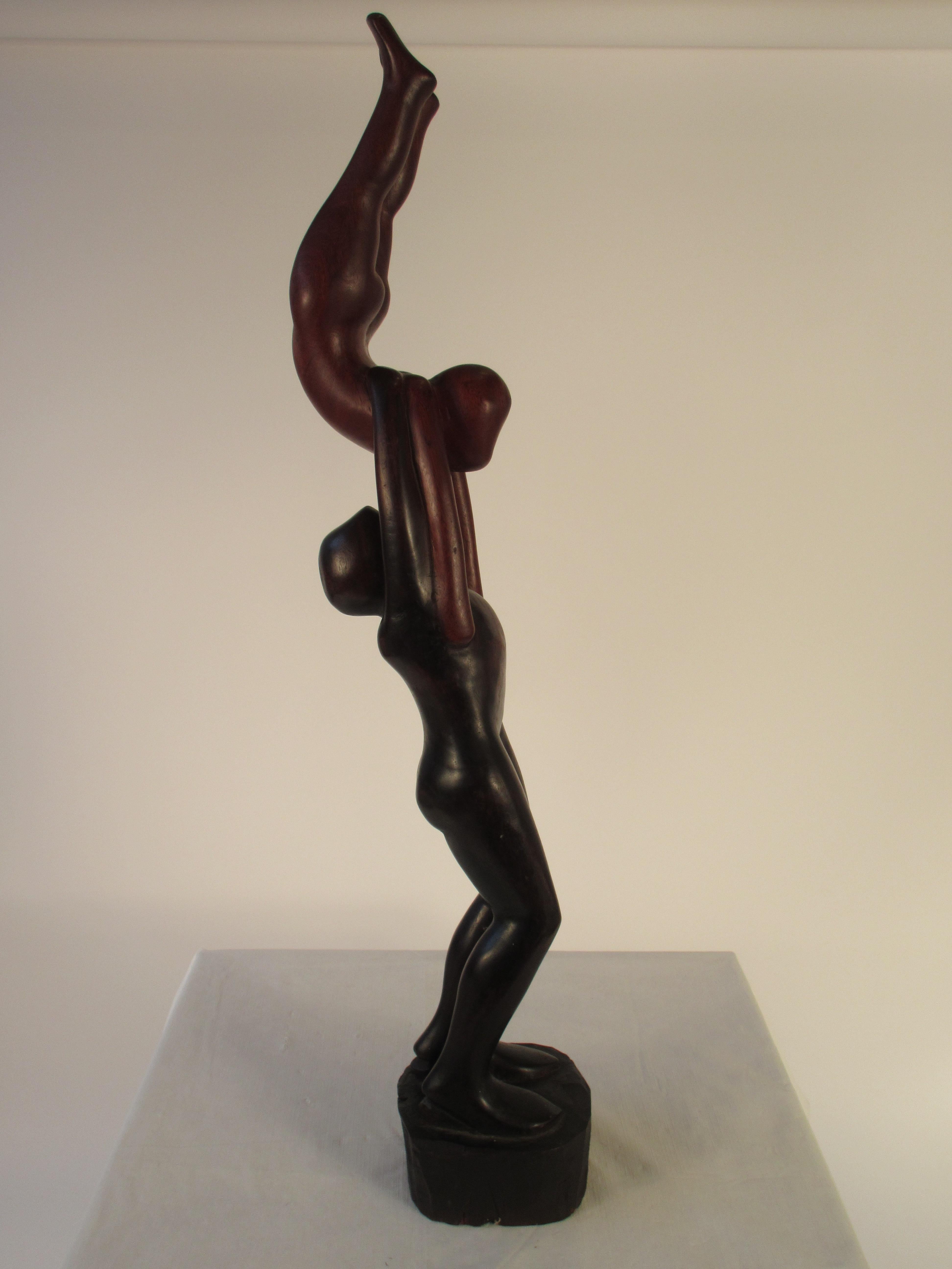 woman and man sculpture
