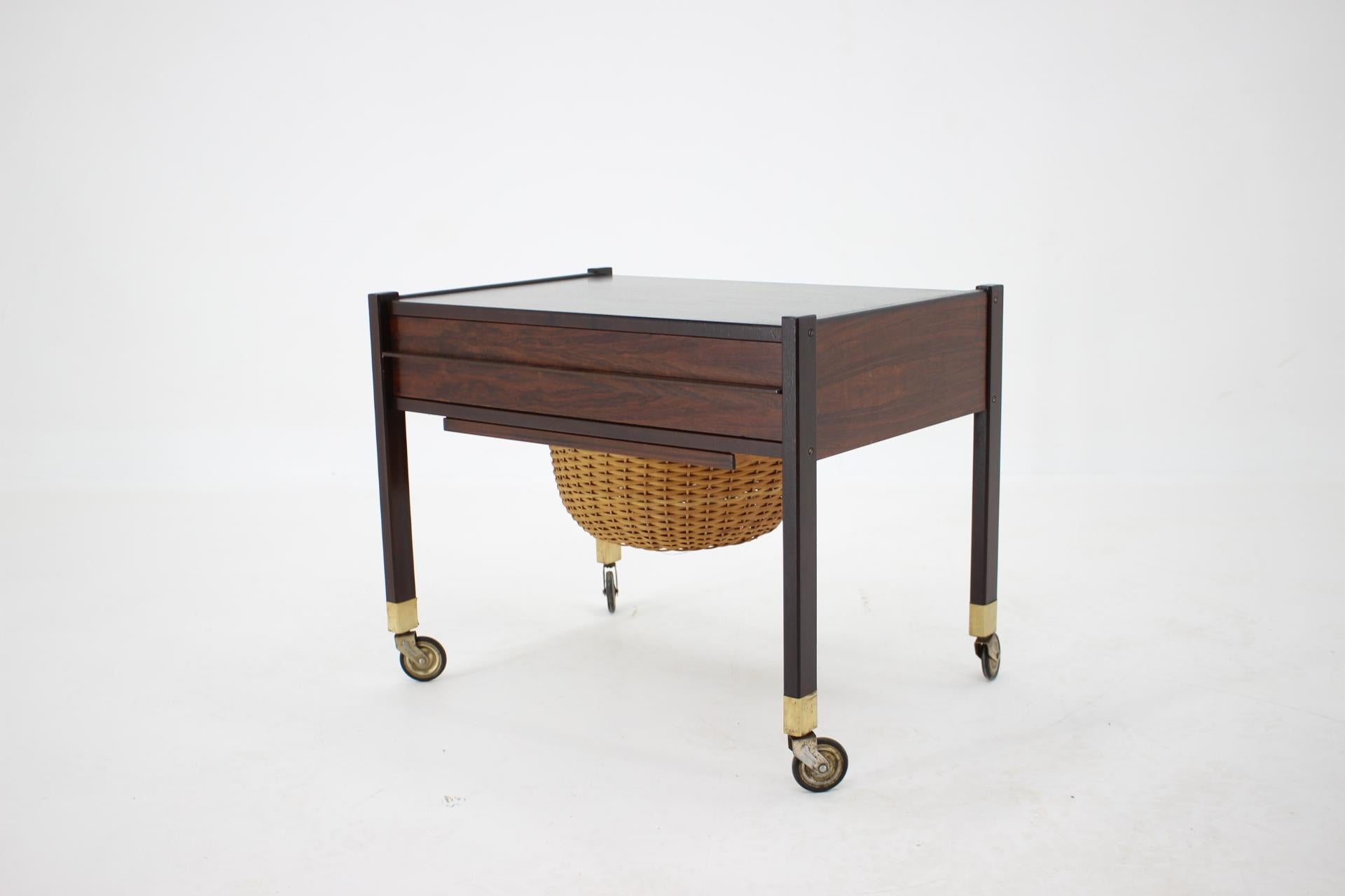 1960s Rosewood Sewing Table, Denmark For Sale 2