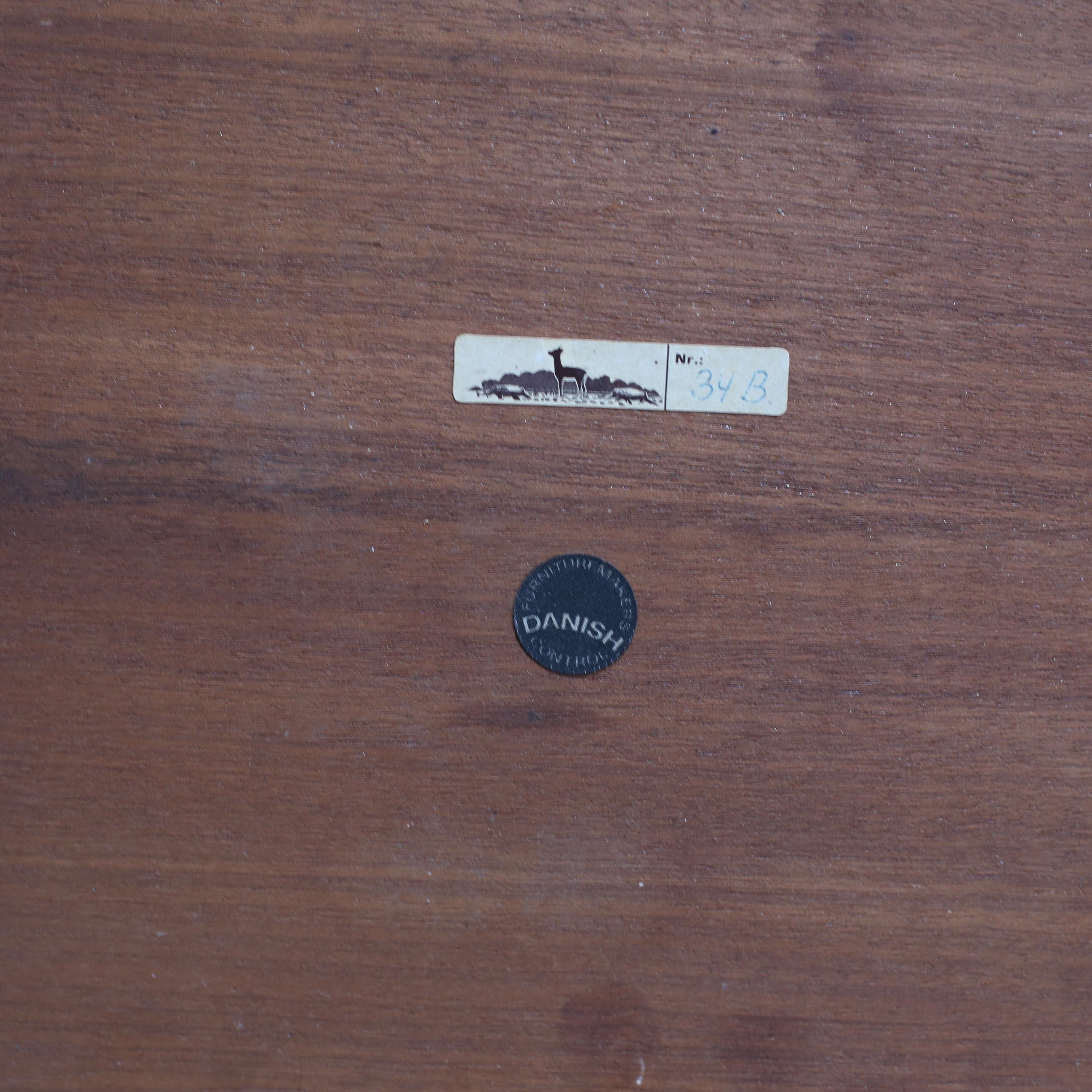 1960s Rosewood side table by Severin Hansen for Haslev Møbelsnedker For Sale 4