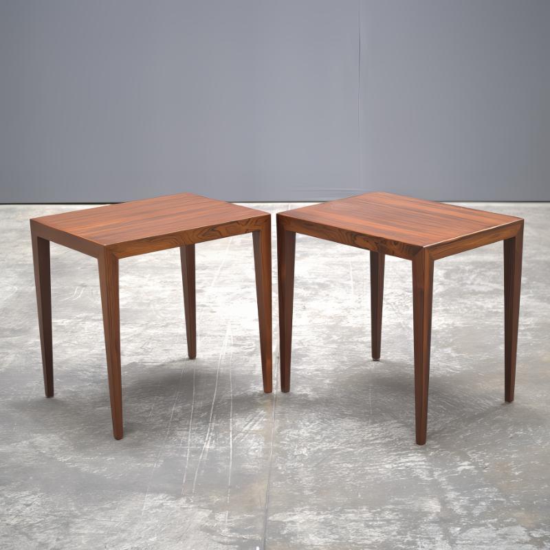 Mid-Century Modern 1960s Rosewood side table by Severin Hansen for Haslev Møbelsnedker