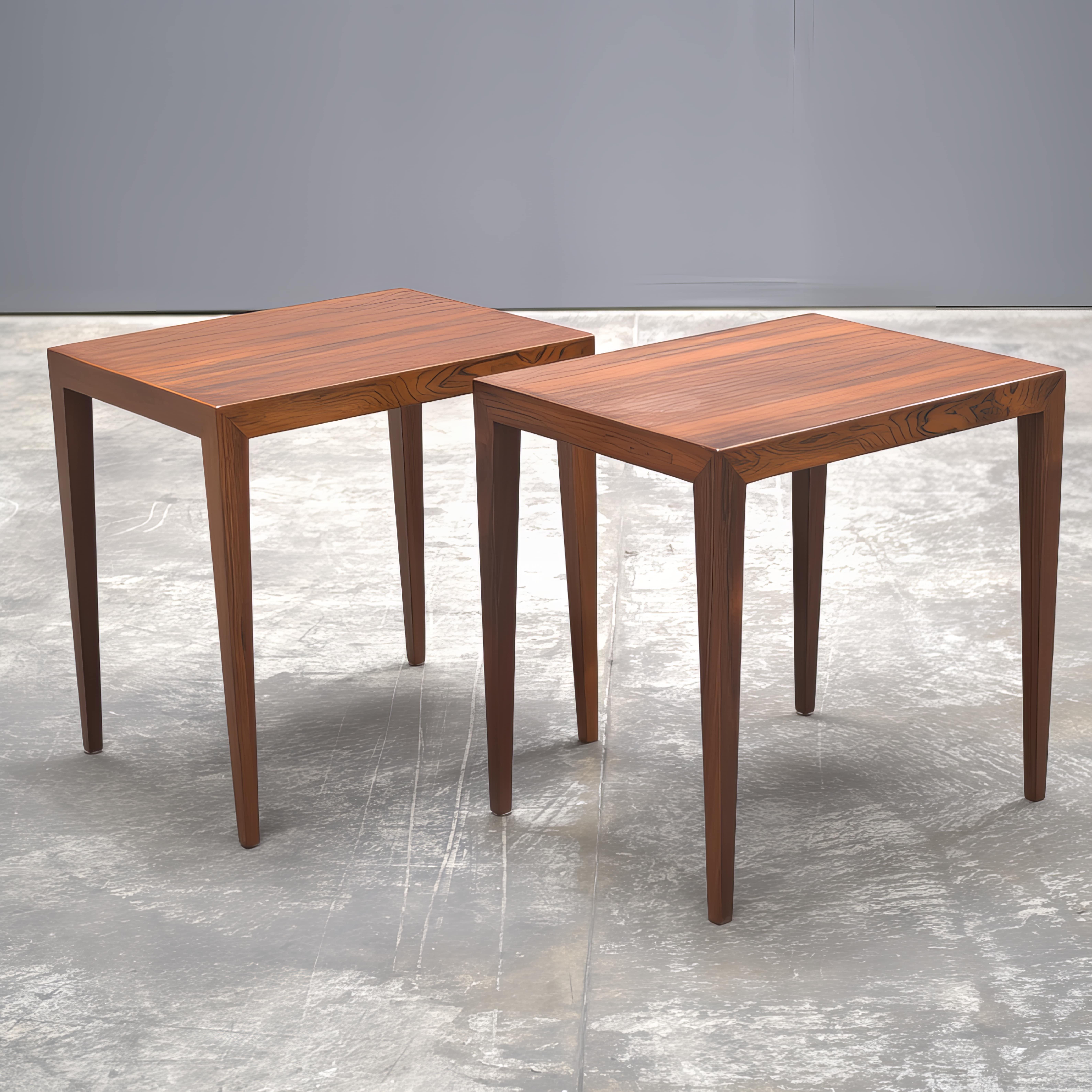 Mid-Century Modern 1960s Rosewood side table by Severin Hansen for Haslev Møbelsnedker For Sale