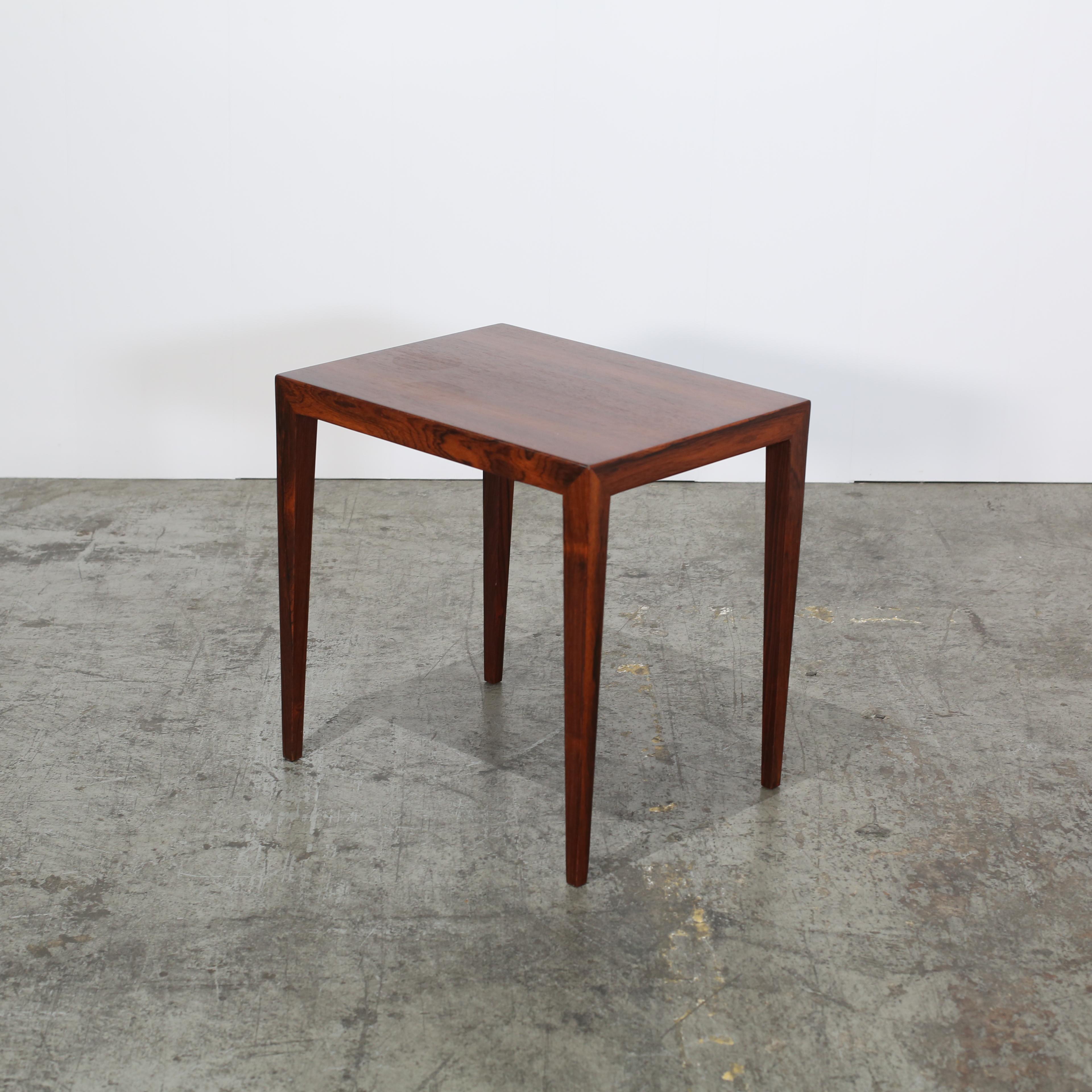 Mid-Century Modern 1960s Rosewood side table by Severin Hansen for Haslev Møbelsnedker For Sale
