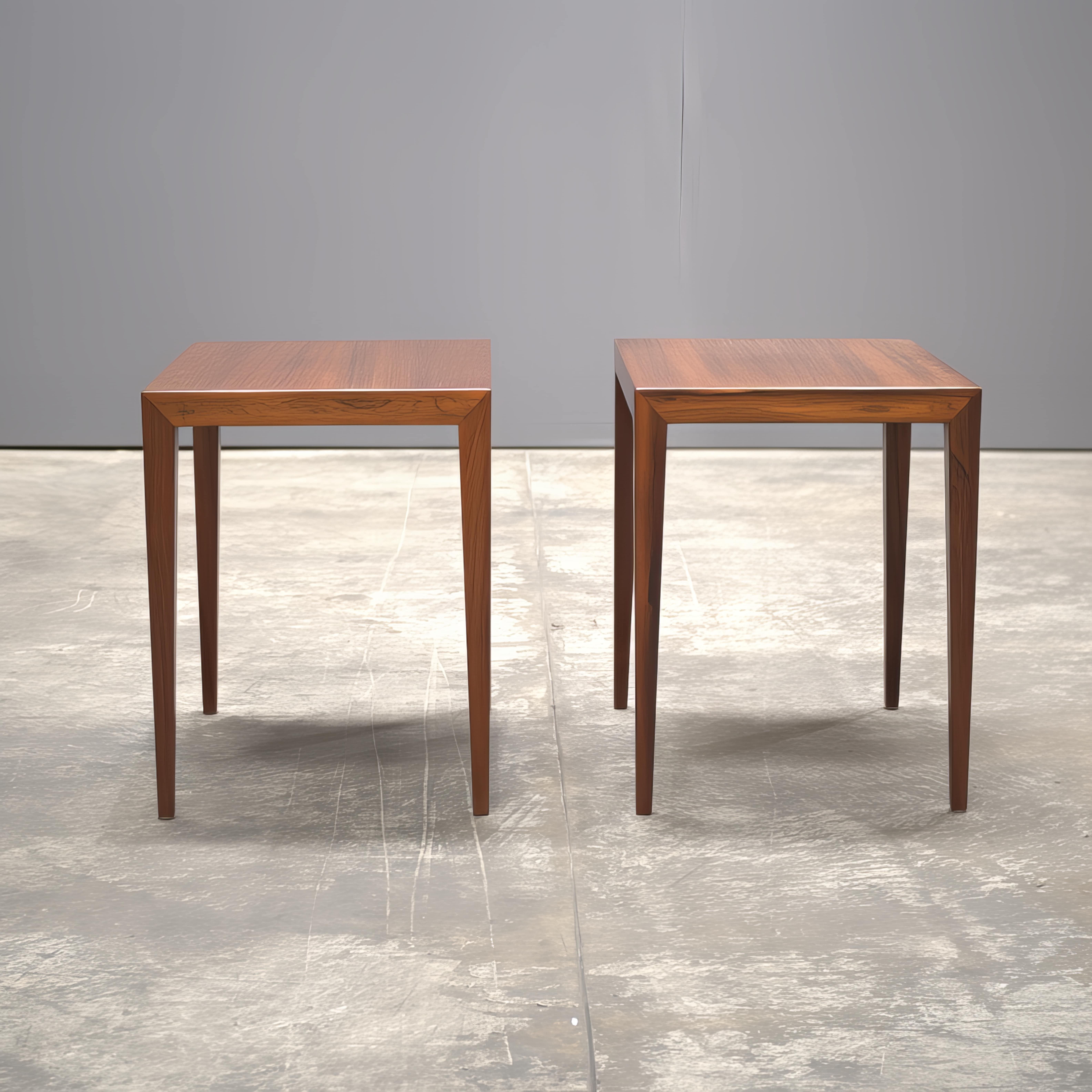 Danish 1960s Rosewood side table by Severin Hansen for Haslev Møbelsnedker For Sale