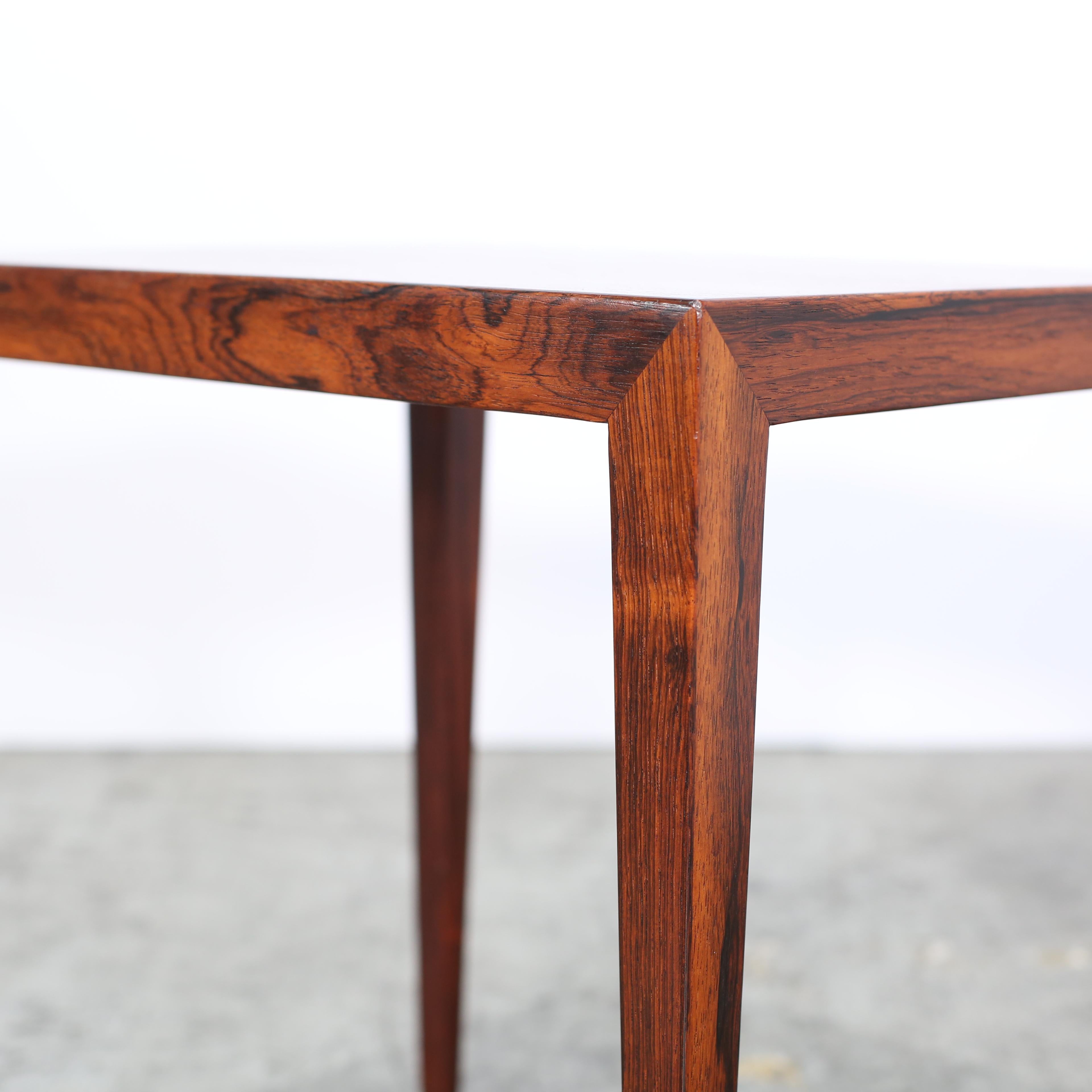 1960s Rosewood side table by Severin Hansen for Haslev Møbelsnedker For Sale 2