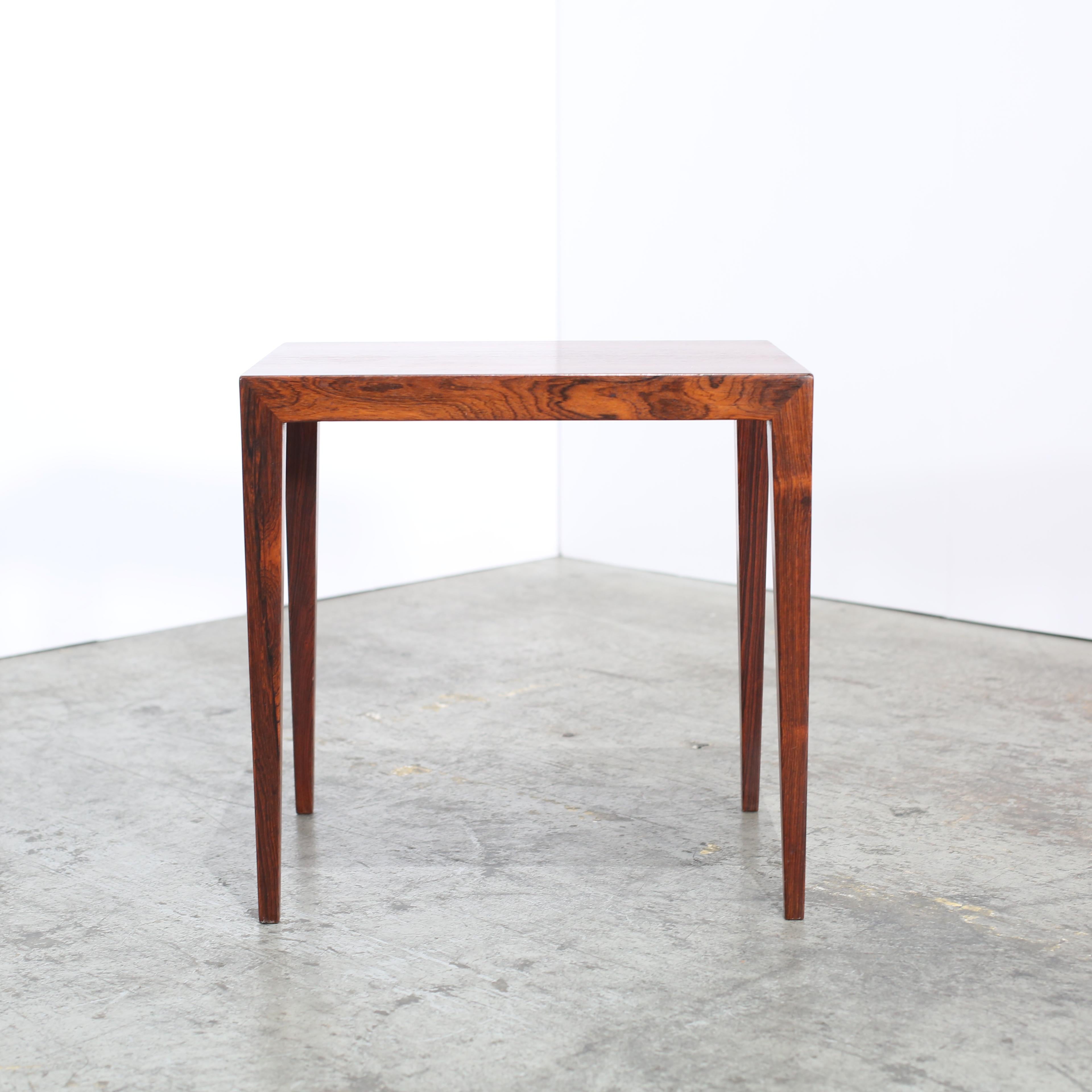 1960s Rosewood side table by Severin Hansen for Haslev Møbelsnedker For Sale 3