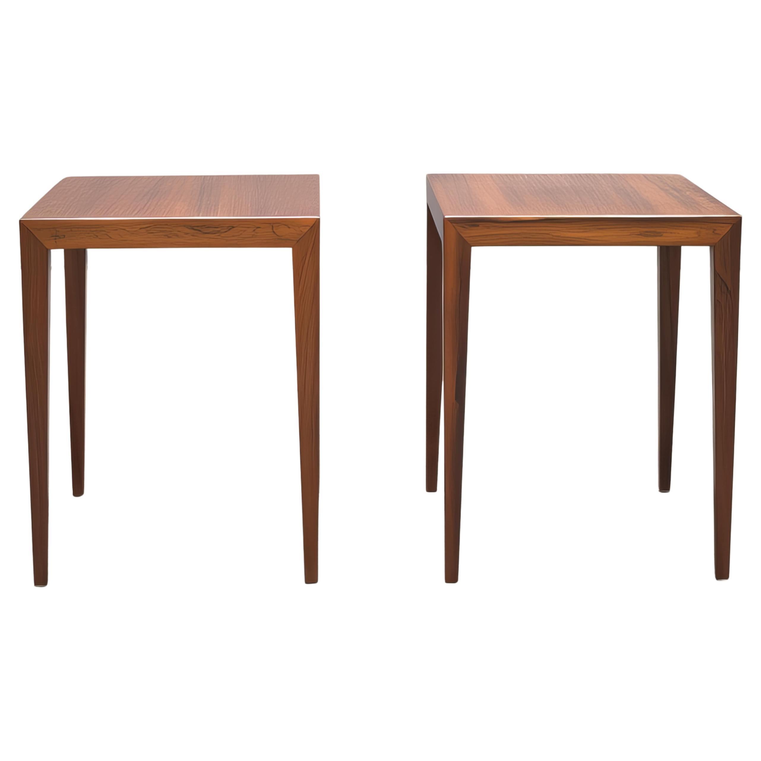 1960s Rosewood side table by Severin Hansen for Haslev Møbelsnedker For Sale