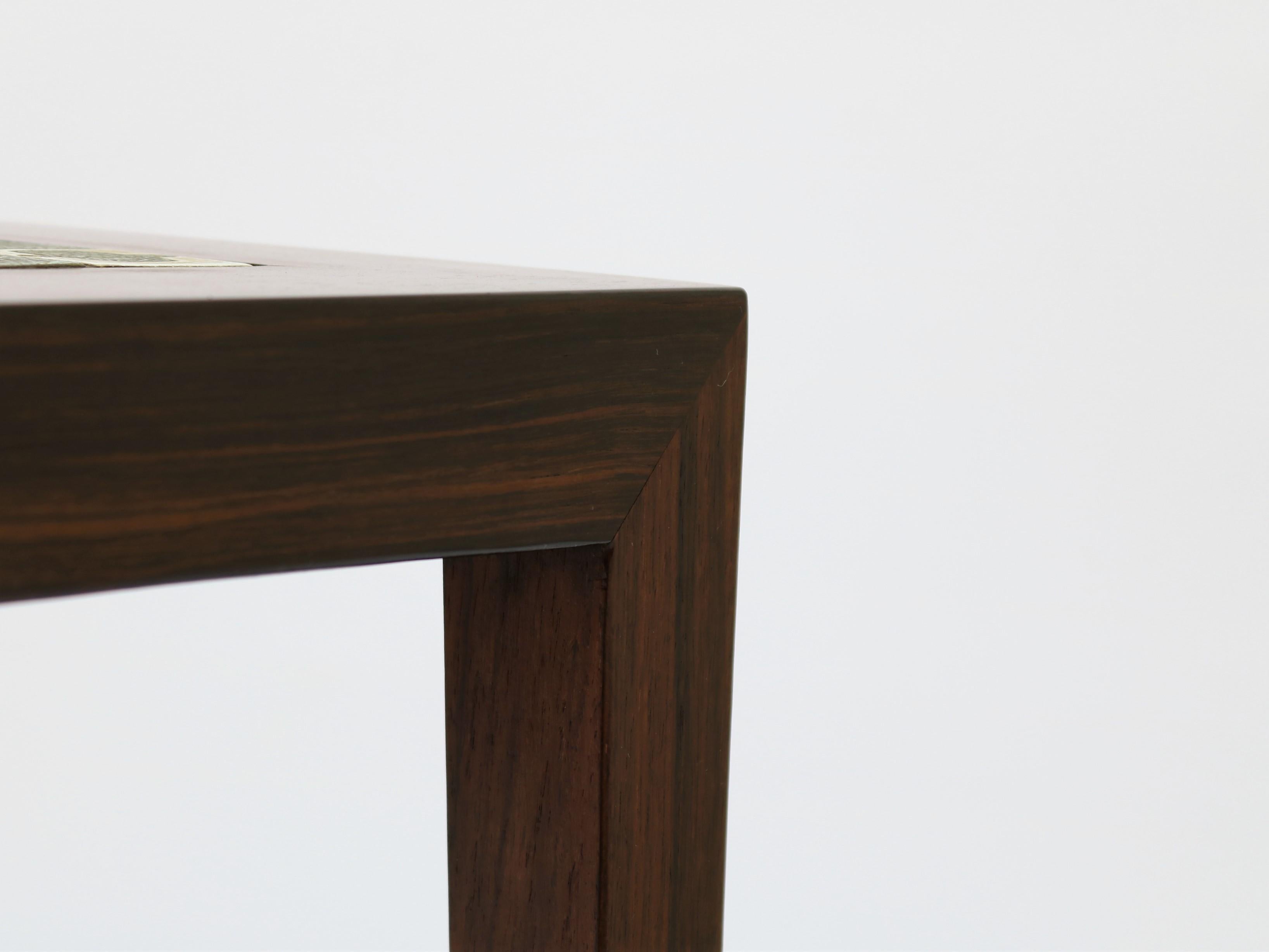 1960s Rosewood Side Table by Severin Hansen Jr for Haslev Mobelfabrik In Excellent Condition In Odense, DK