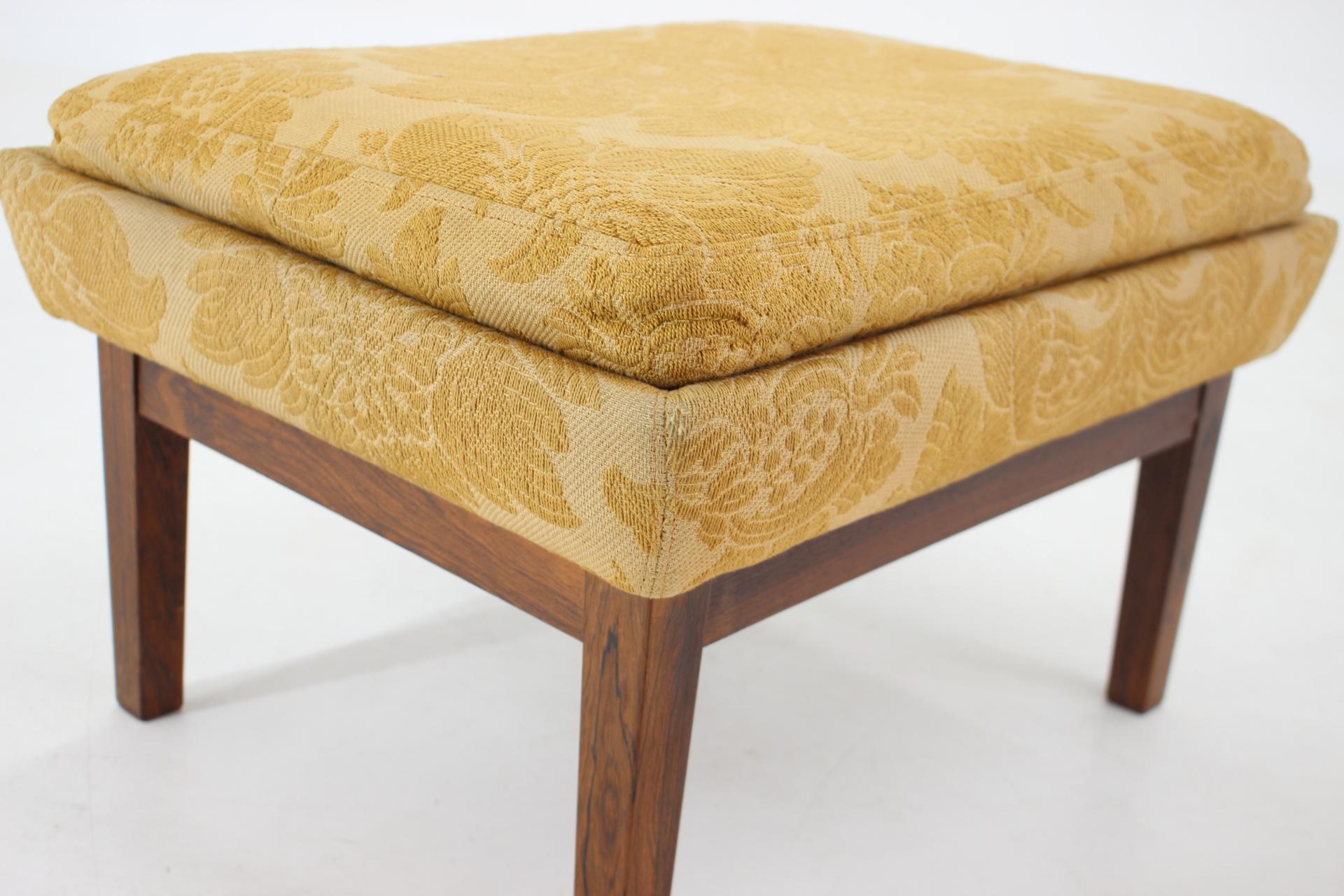 1960s Rosewood Stool in Fabric, Denmark 3