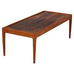 1960s Rosewood Veneer Coffee Table with Turnable Tabletop