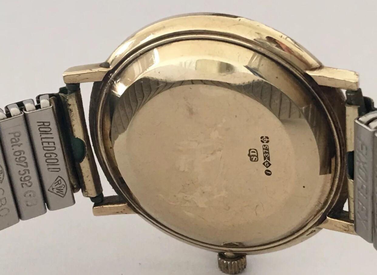 1960s Rotary 25 Jewels Automatic 9kt Gold Wristwatch Fixoflex Rolled ...