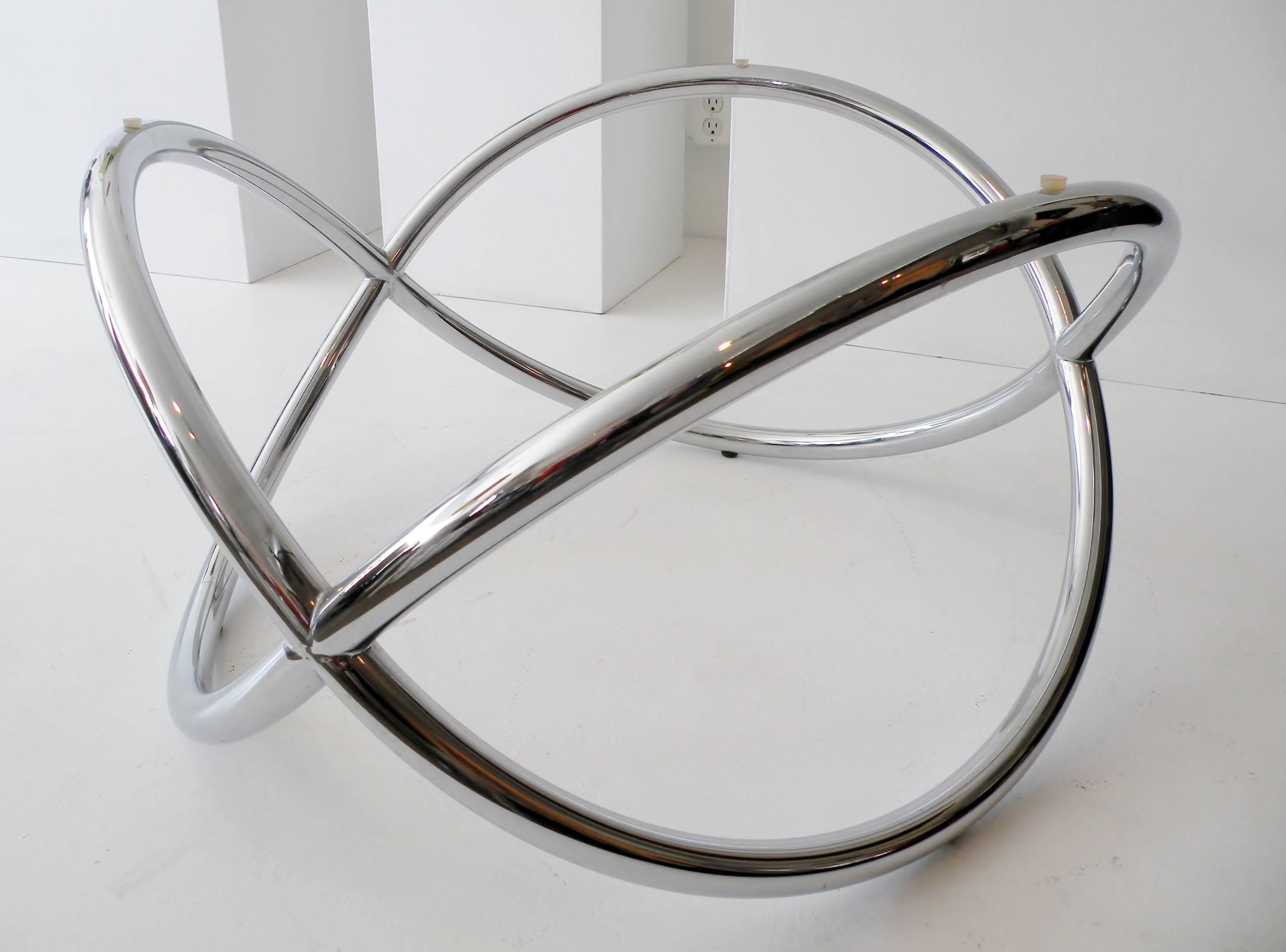 round chrome coffee table
