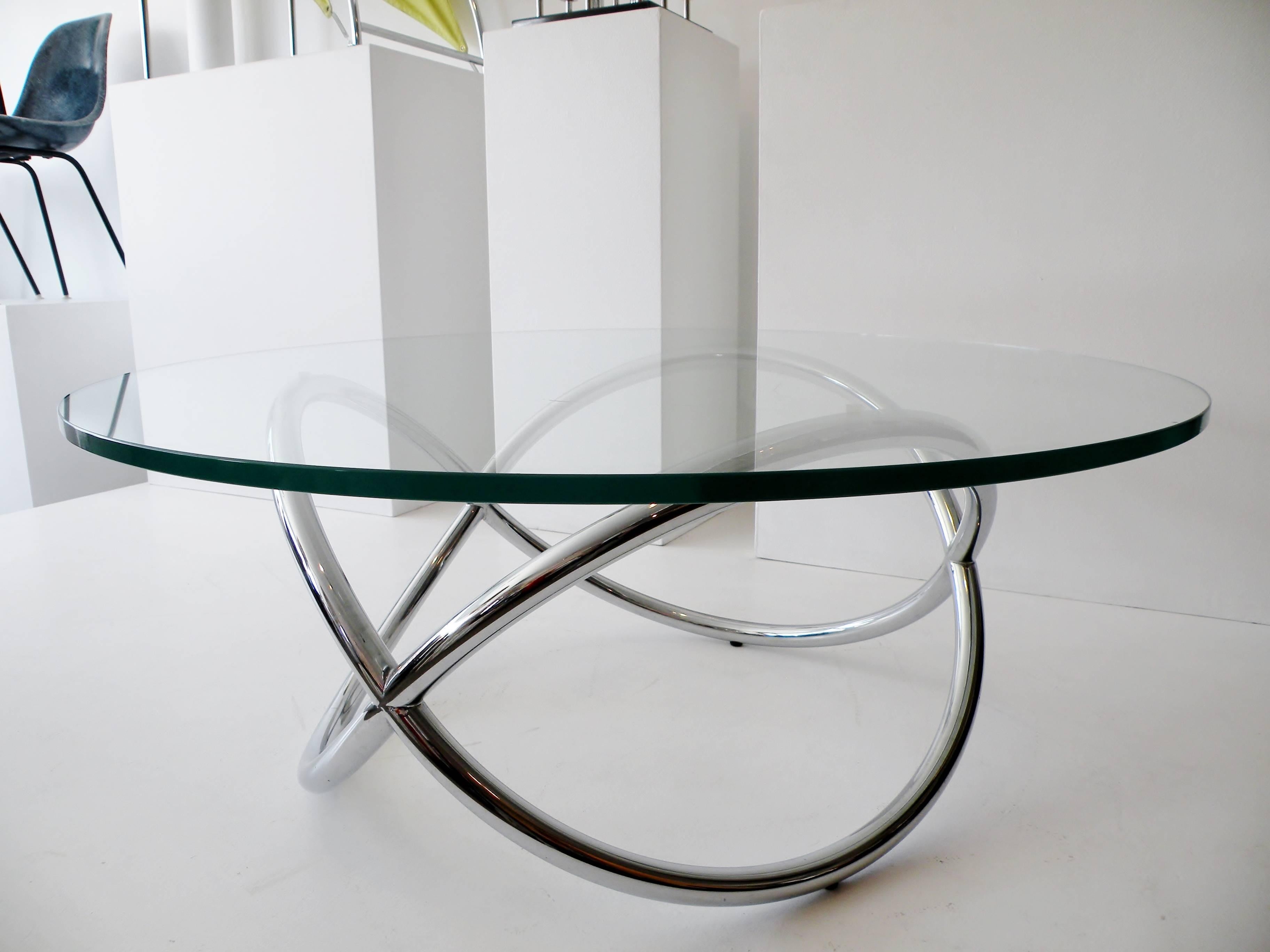 twist glass coffee table