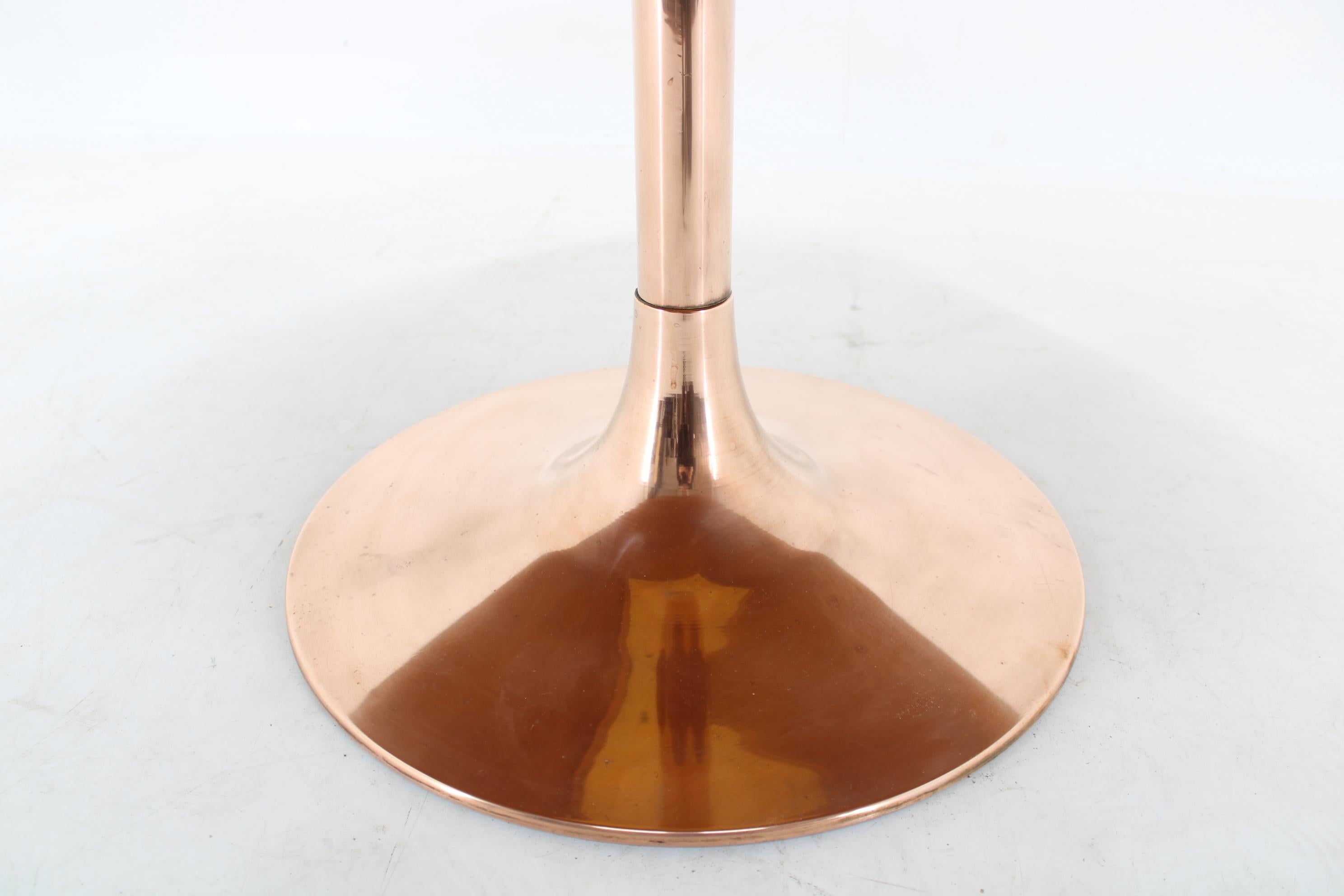 Mid-20th Century 1960s Round Copper Coffee Table, Denmark For Sale