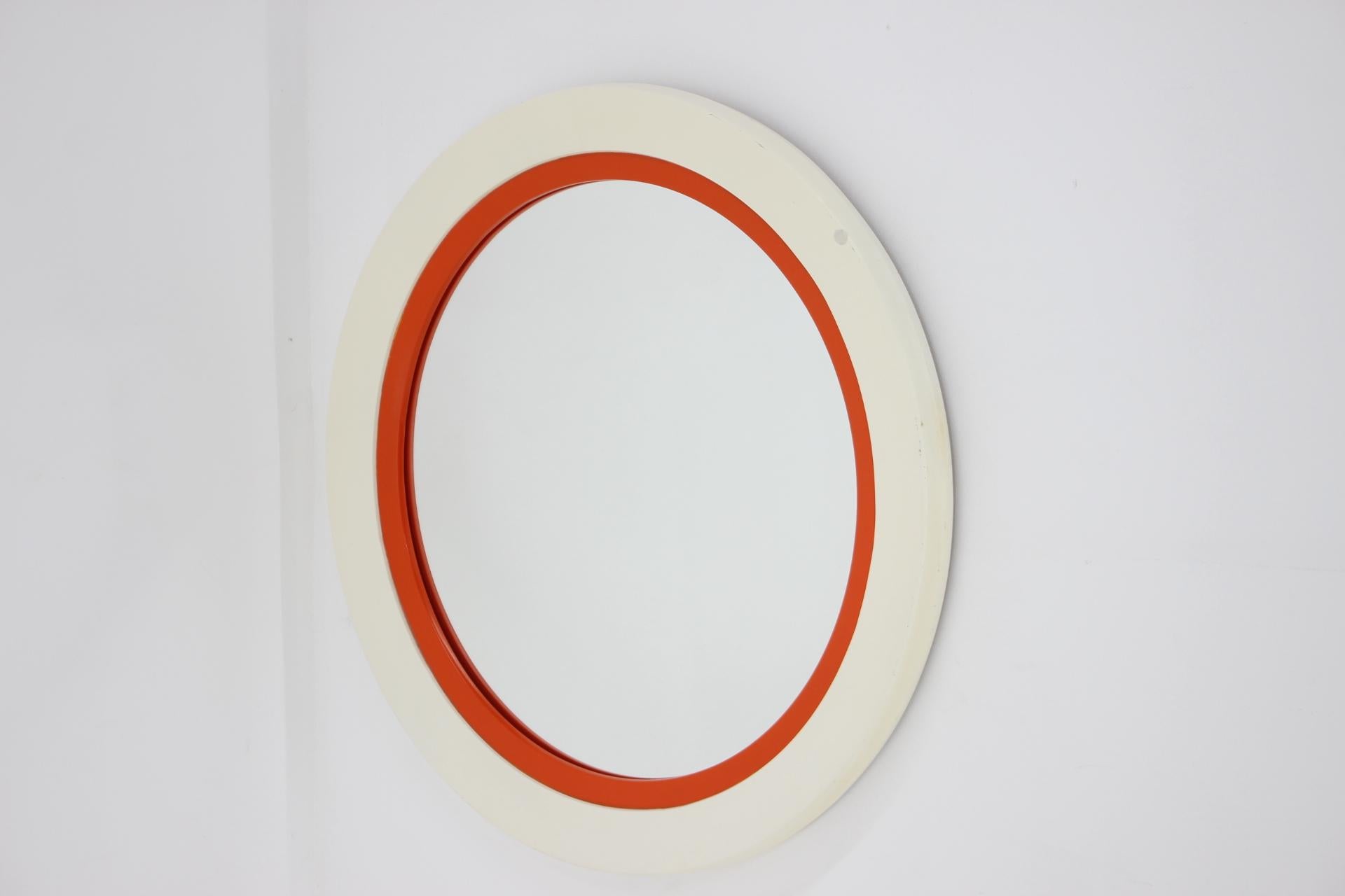 Mid-Century Modern 1960s, Round Italian Mirror