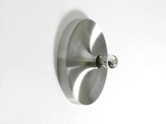 1960s round large Space Age Pop Art aluminum ceiling or wall lamp