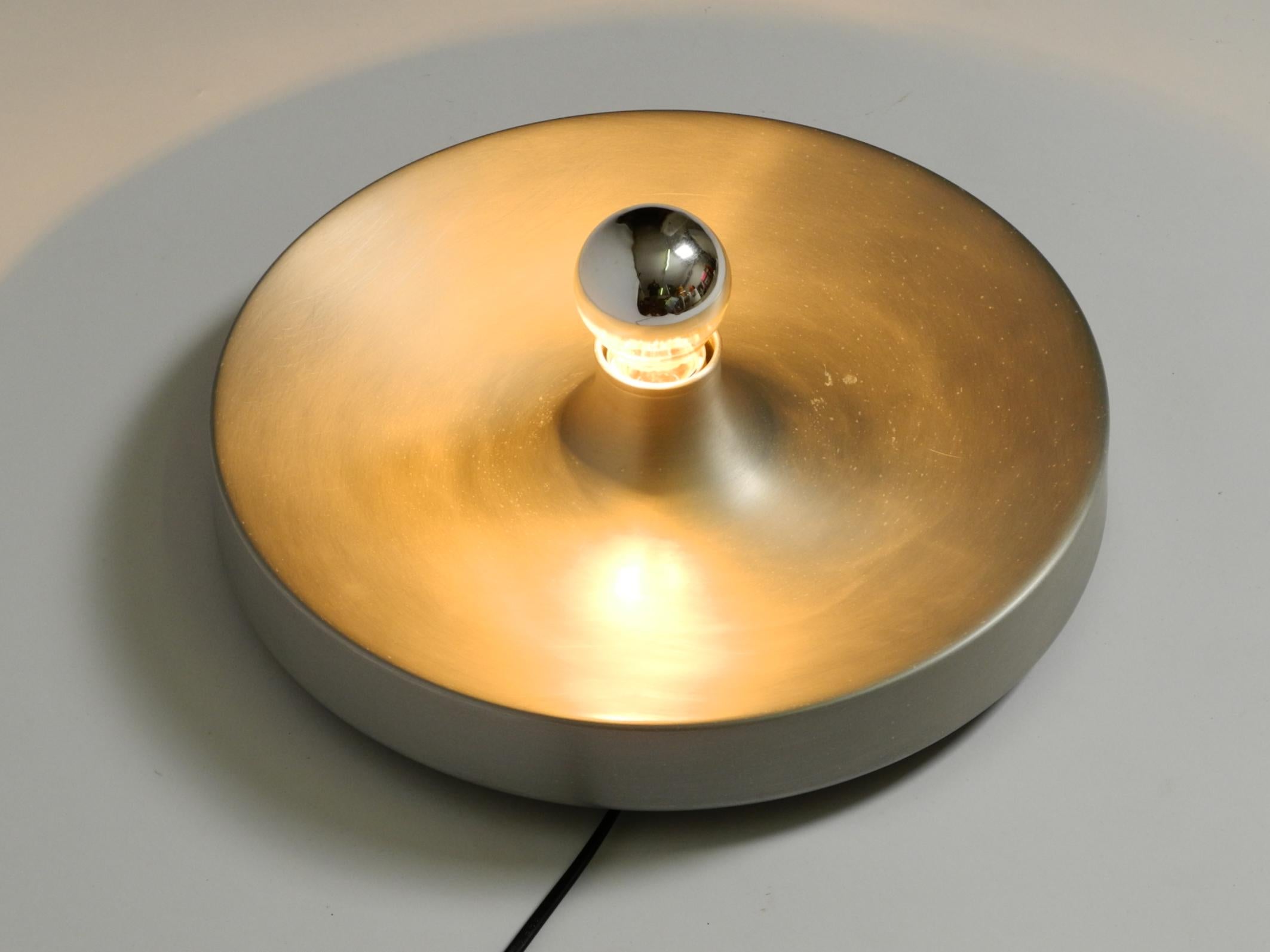 Mid-20th Century 1960s round large Space Age Pop Art aluminum ceiling or wall lamp For Sale