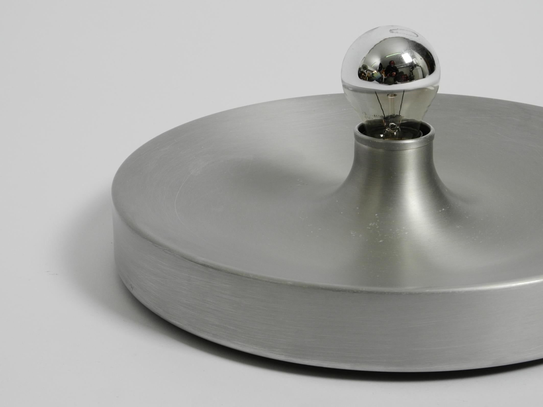 1960s round large Space Age Pop Art aluminum ceiling or wall lamp For Sale 2