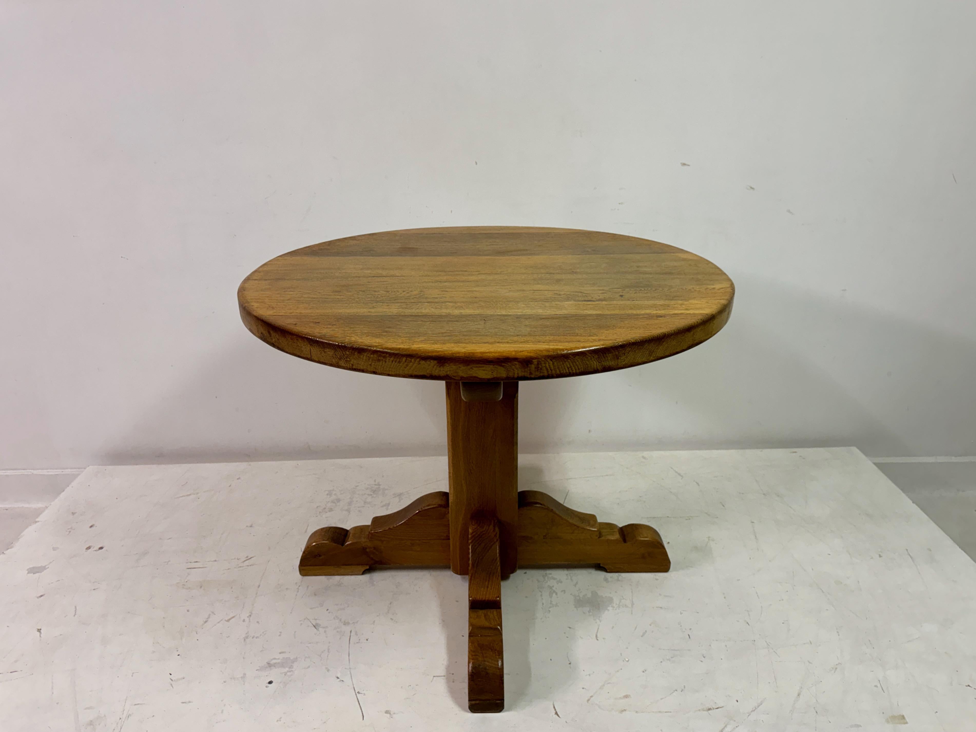 1960s Round Oak Dining or Centre Table by De Puydt 6