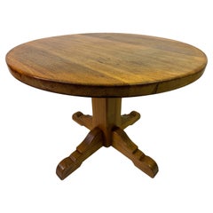 1960s Round Oak Dining or Centre Table by De Puydt