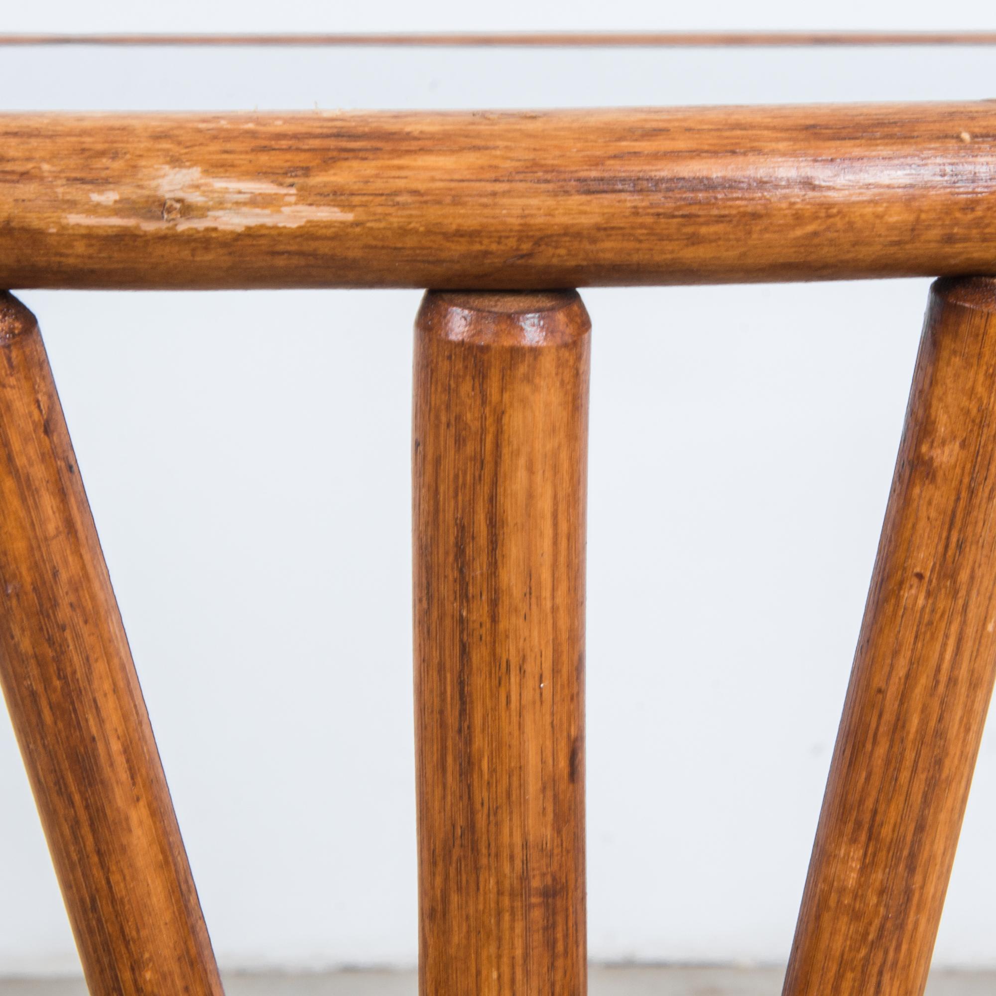 1960s Round Rattan Coffee Table 4