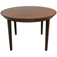 1960s Round Rosewood Gudme Mobelfabrik Dining Table by Ole Hald, Denmark