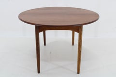 1960s Round Teak and Oak Extendable Dining Table, Denmark