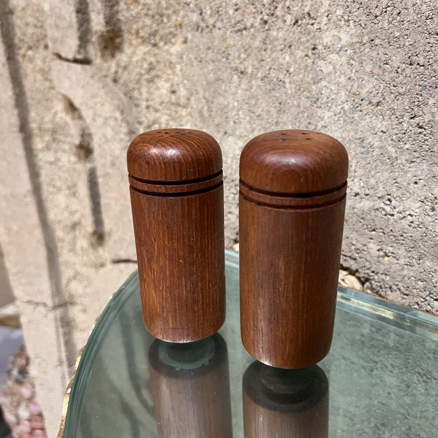 vintage wooden salt and pepper shakers