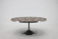 1960s Round Tile-Top Coffee Table by Lilly Just Lichtenberg for Poul Cadovius