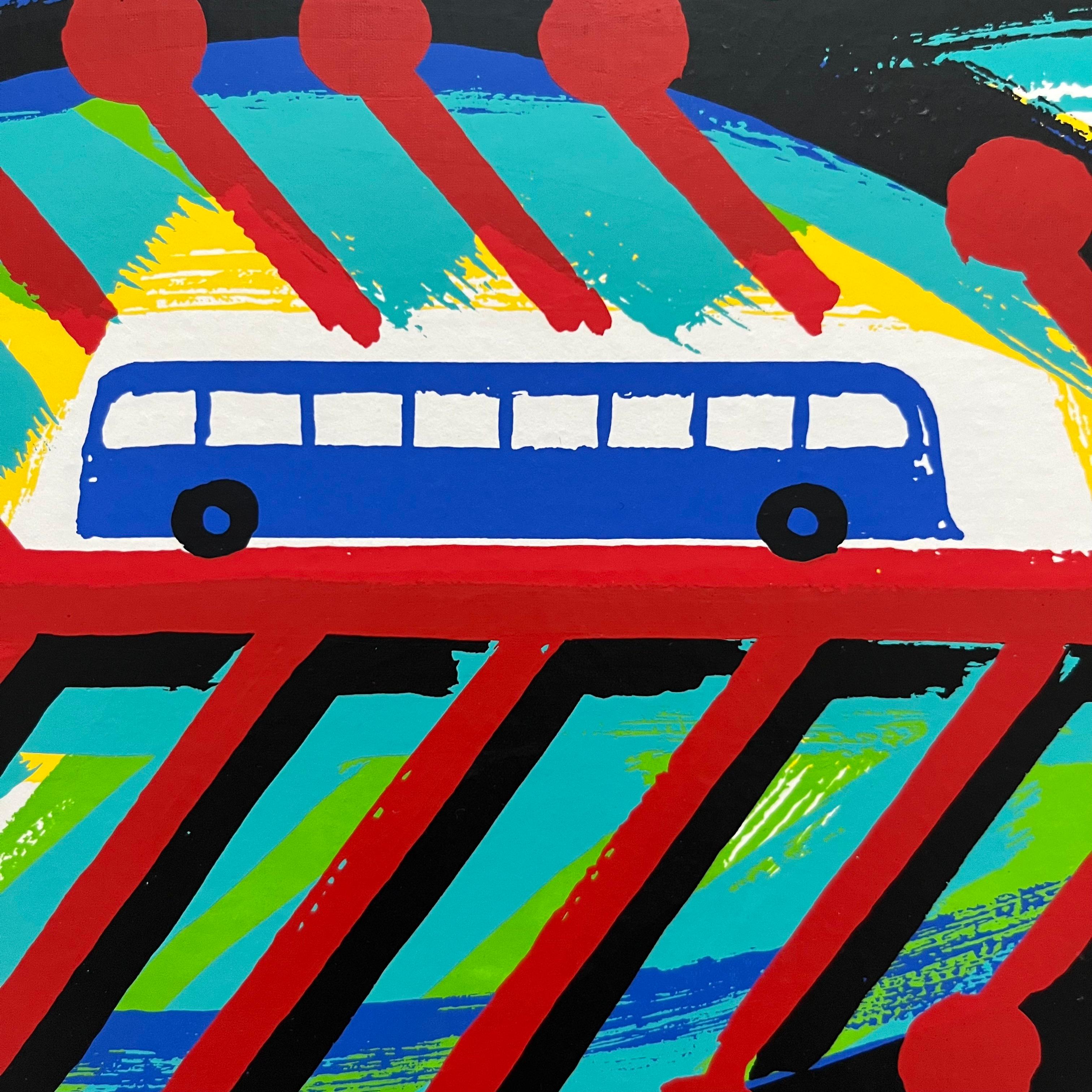 1960's Royal Blue Coach Travel Poster by Ken Bromfield For Sale 2