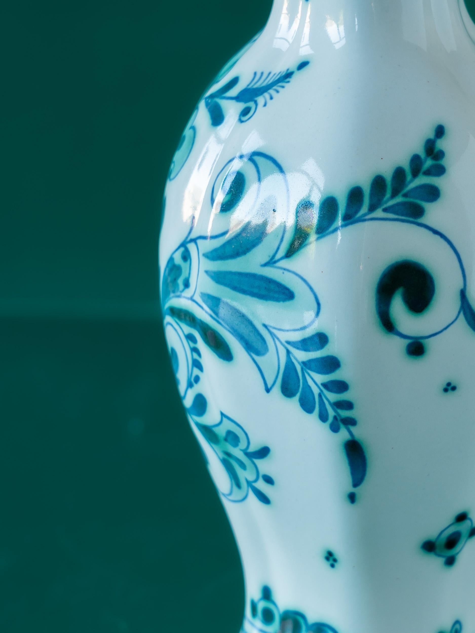 Lampada da tavolo Royal Delft Green (Delvert) (1968-1976) con paralume New Liberty London 1